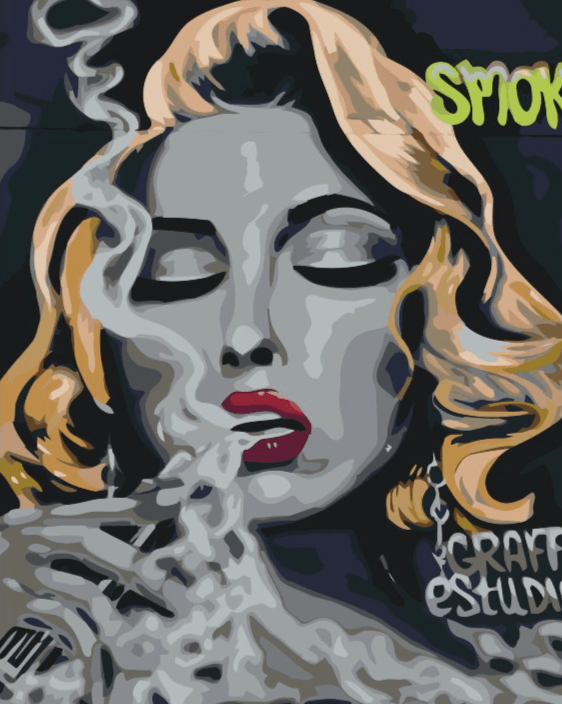 Diamond Painting - Femme avec une cigarette - SEOS Shop ®