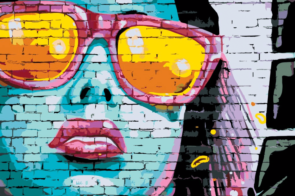 Diamond Painting - Femme avec des lunettes roses - SEOS Shop ®
