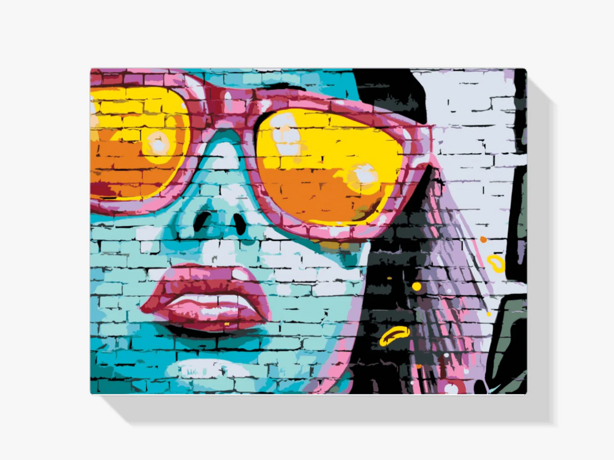 Diamond Painting - Femme avec des lunettes roses - SEOS Shop ®