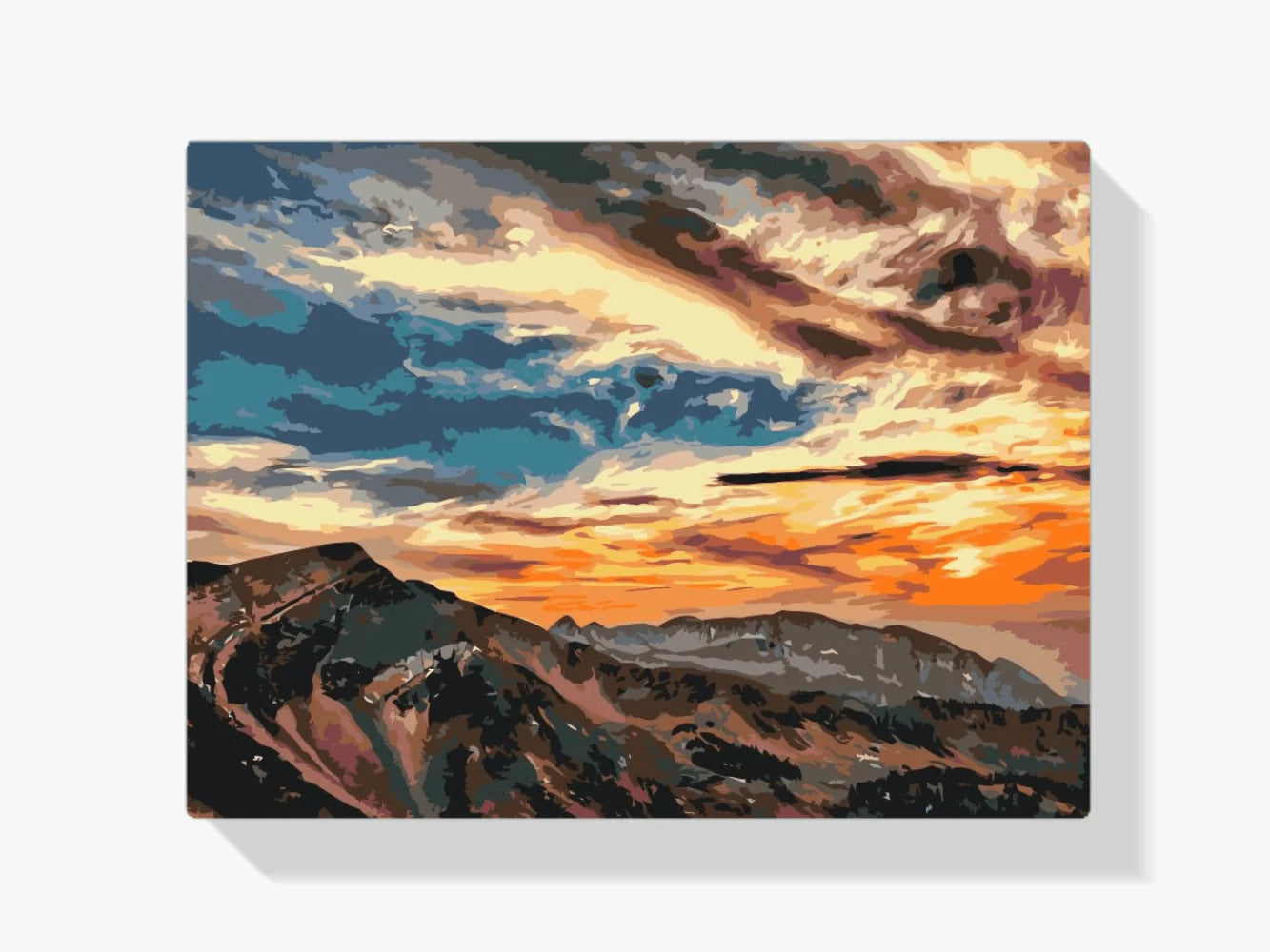Diamond Painting - Coucher de soleil au-dessus des montagnes - SEOS Shop ®