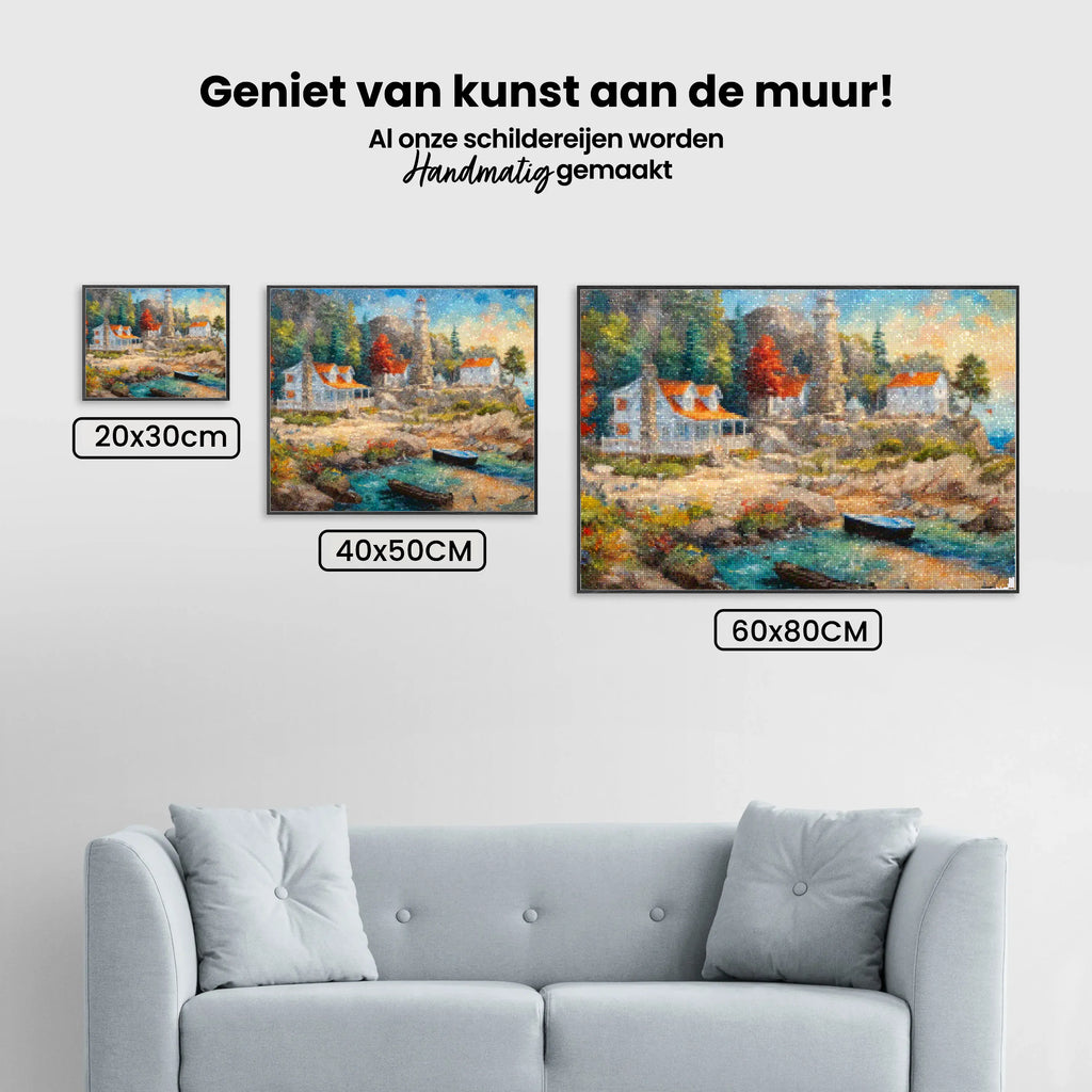 Diamond Painting - Maison au bord d'une rive - SEOS Shop ®