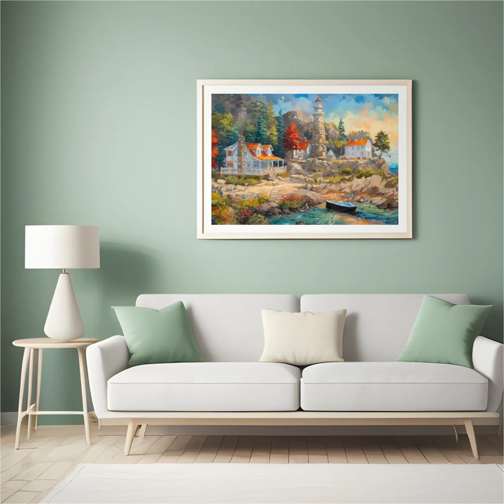Diamond Painting - Maison au bord d'une rive - SEOS Shop ®