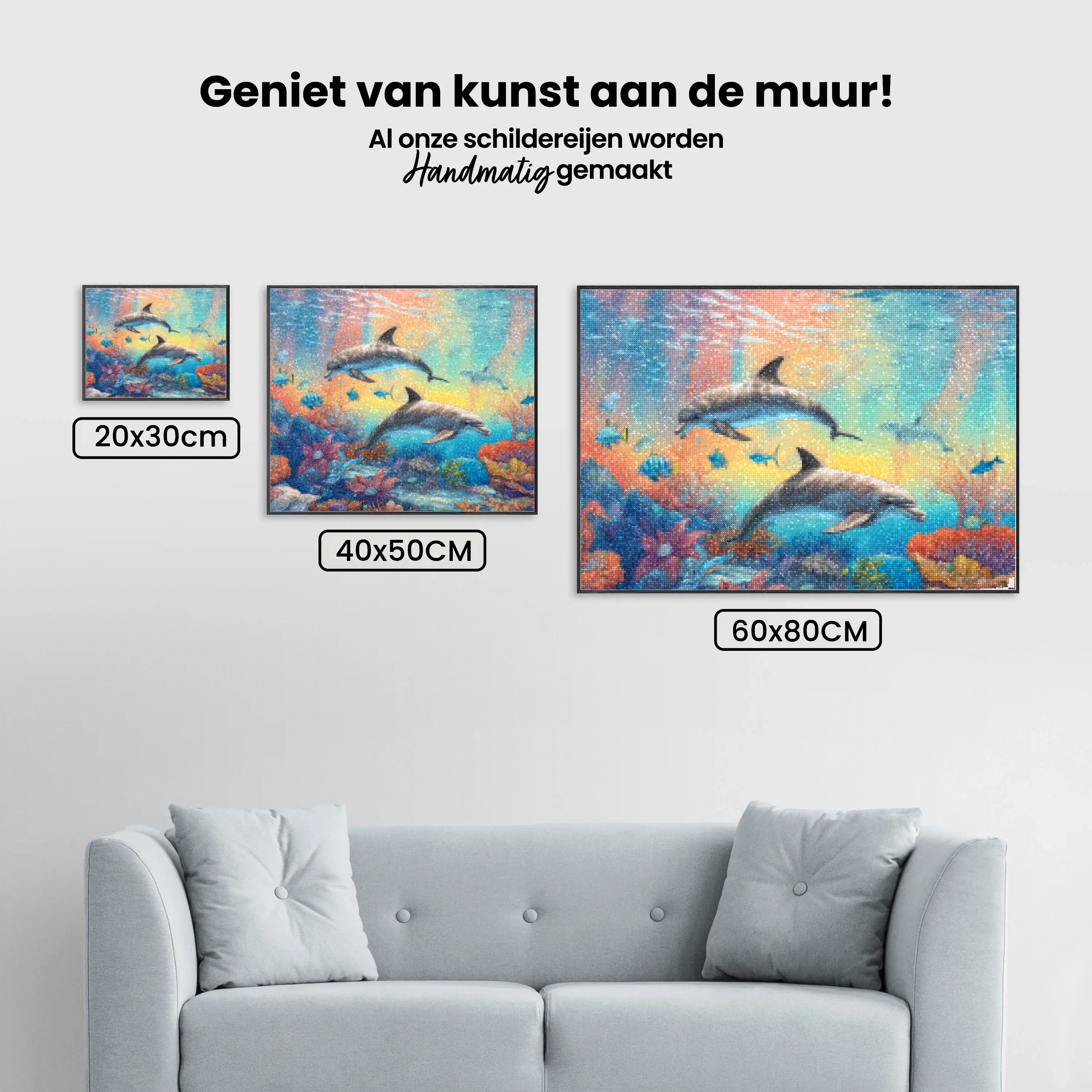 Diamond Painting - Dauphins arc-en-ciel - SEOS Shop ®