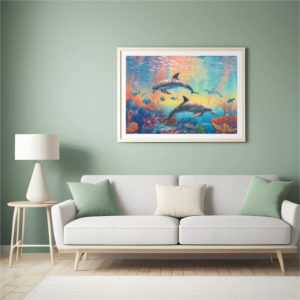 Diamond Painting - Dauphins arc-en-ciel - SEOS Shop ®