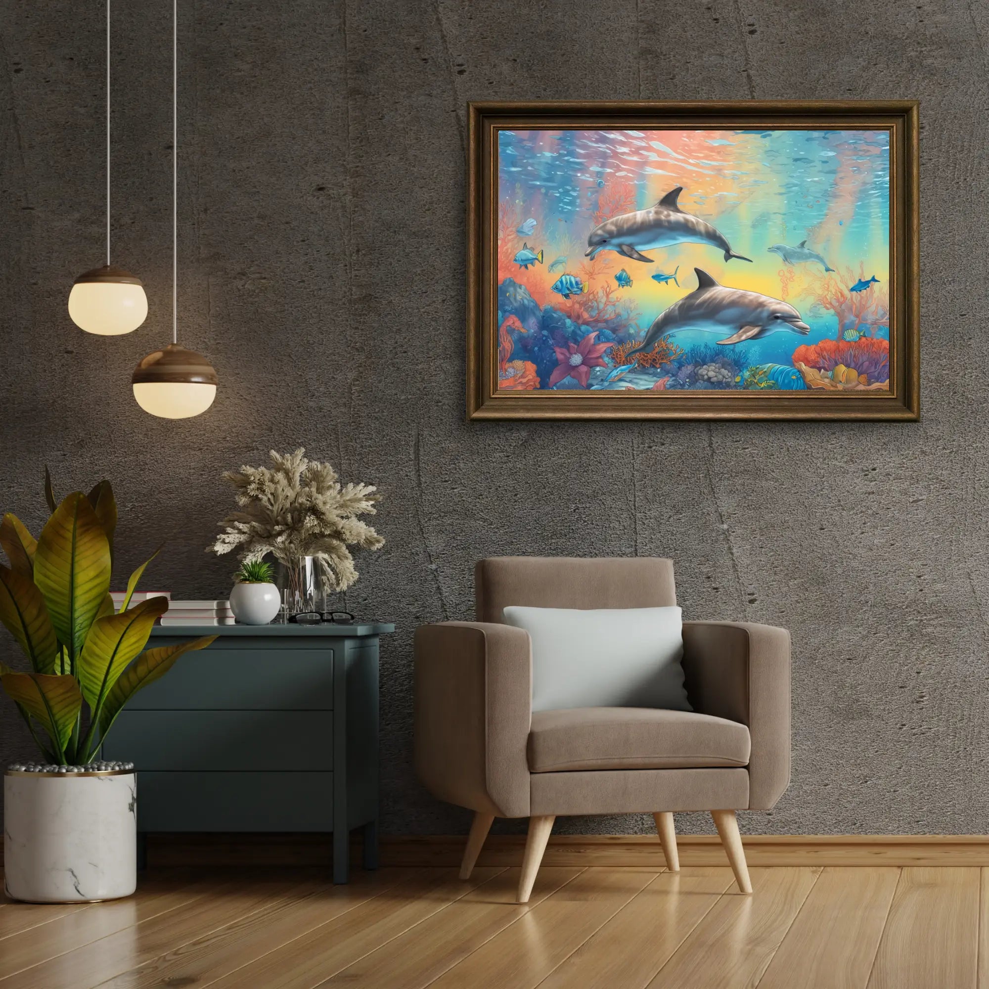 Diamond Painting - Dauphins arc-en-ciel - SEOS Shop ®