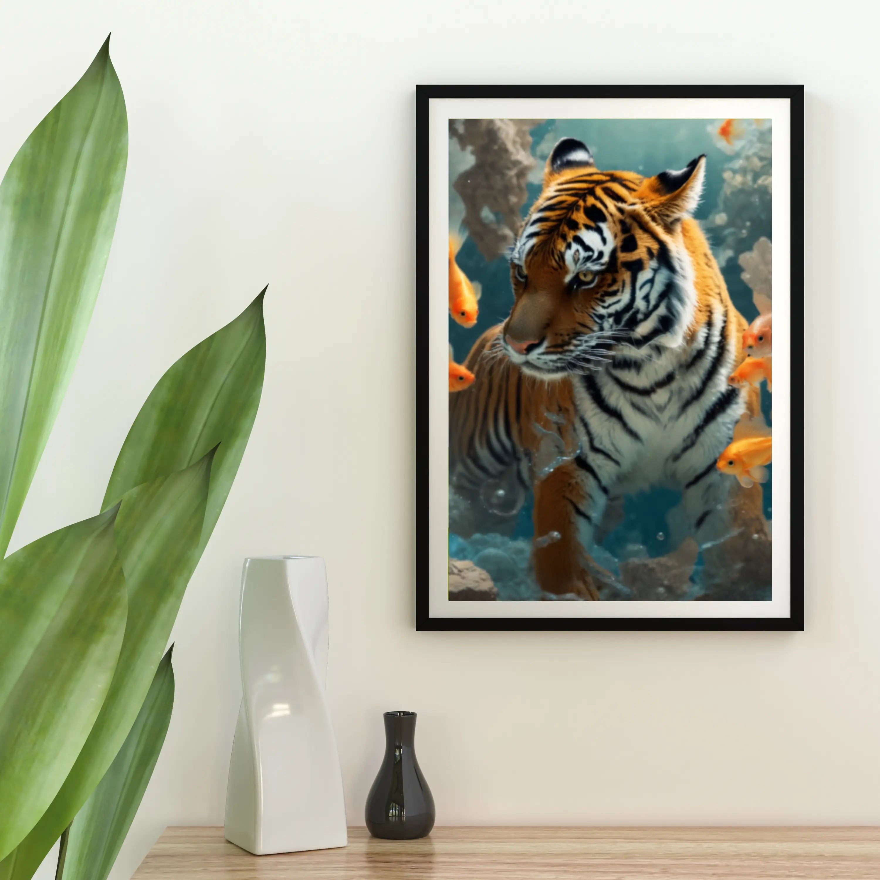 Diamond Painting - Tigre et Poisson Rouge - SEOS Shop ®