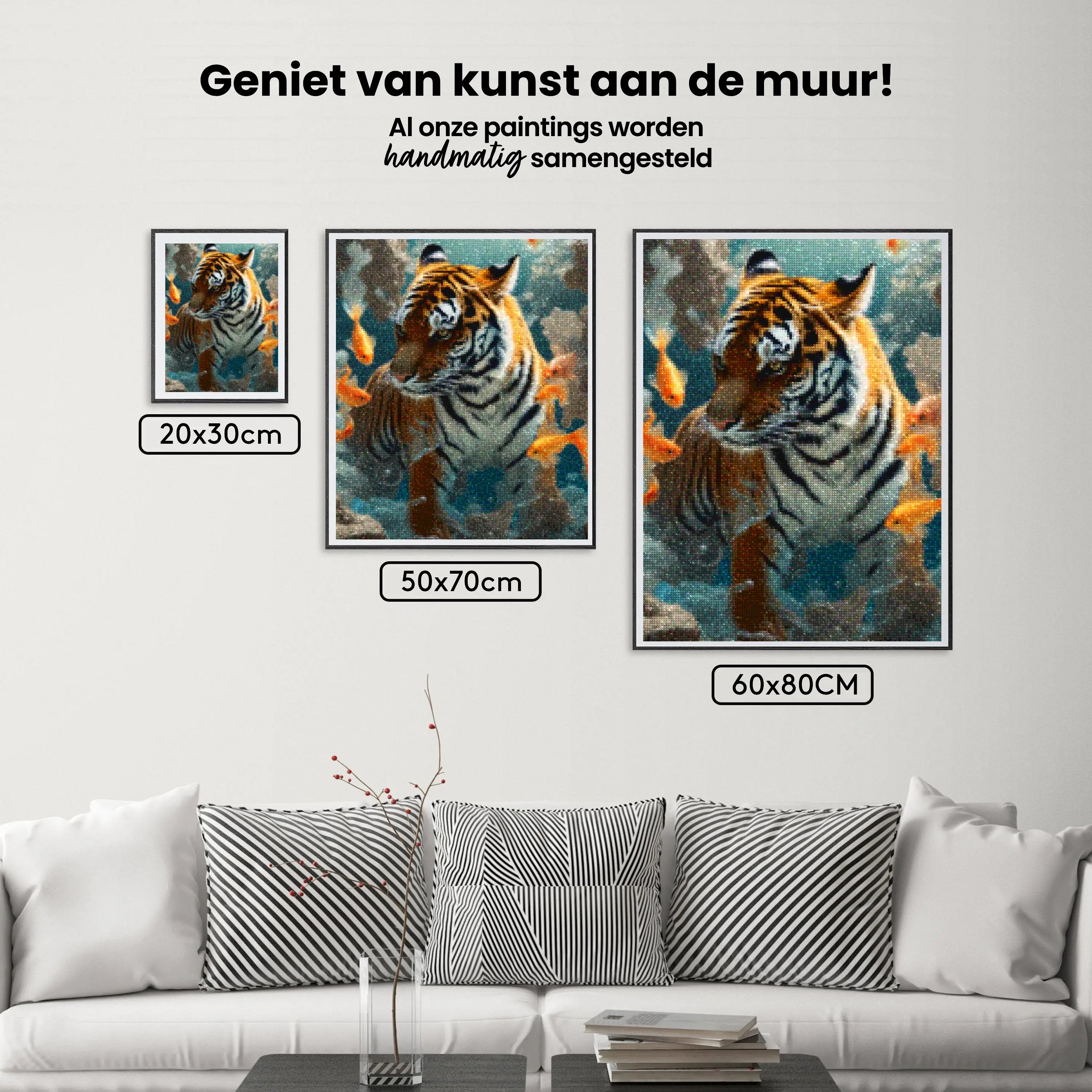 Diamond Painting - Tigre et Poisson Rouge - SEOS Shop ®