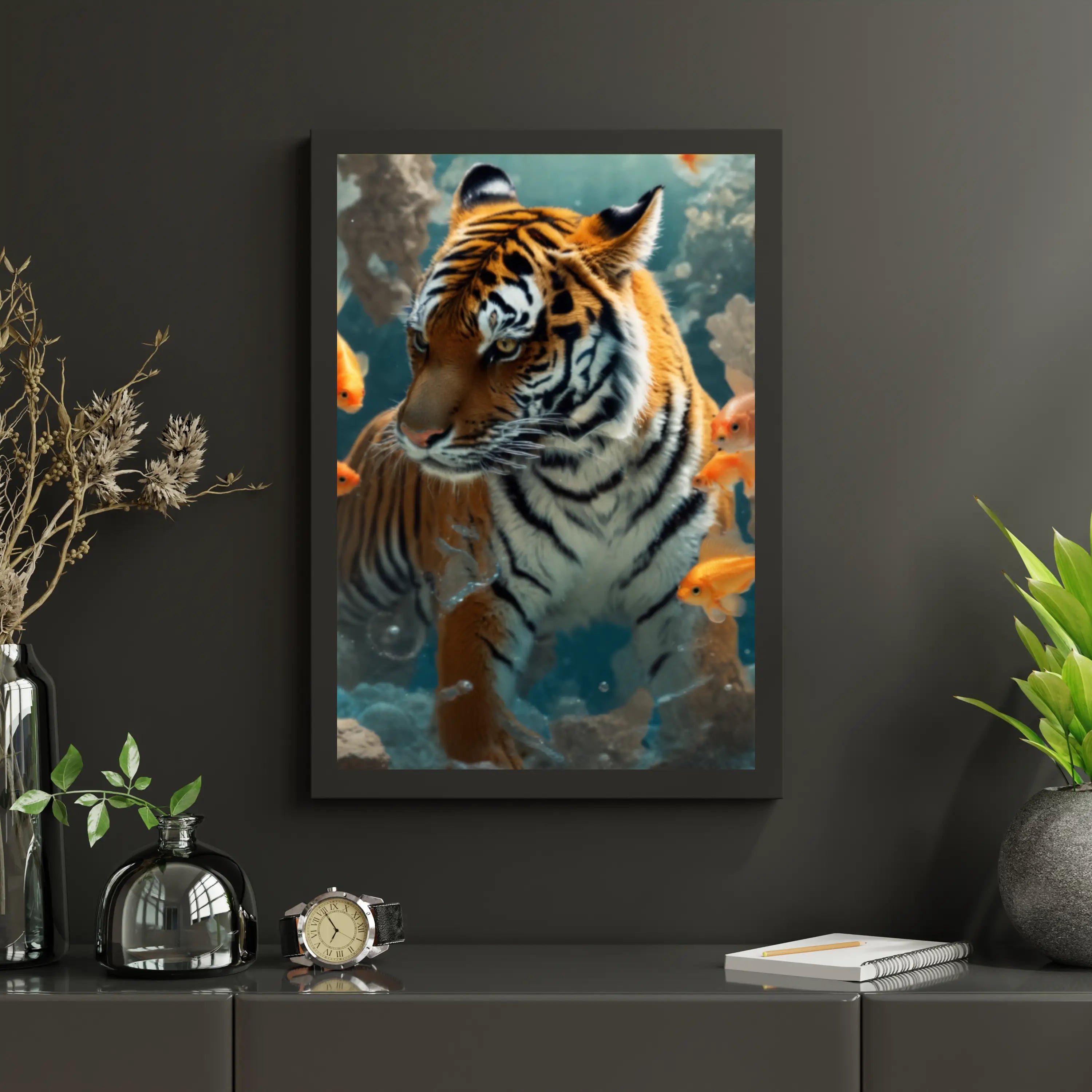 Diamond Painting - Tigre et Poisson Rouge - SEOS Shop ®