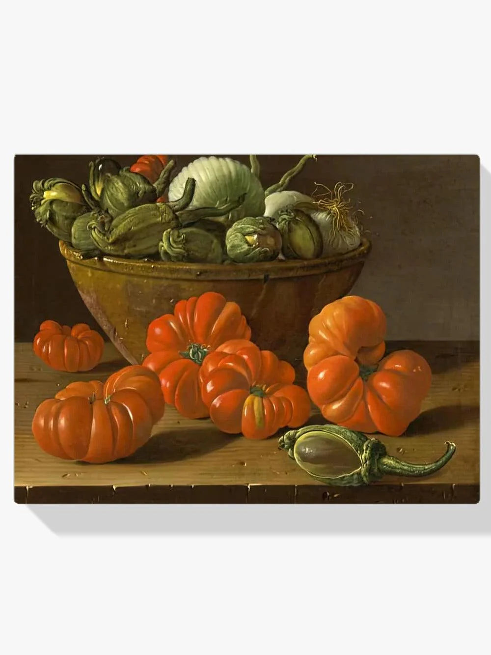Diamond Painting Nature morte avec des tomates, un bol d'aubergines et des oignons - SEOS Shop ®