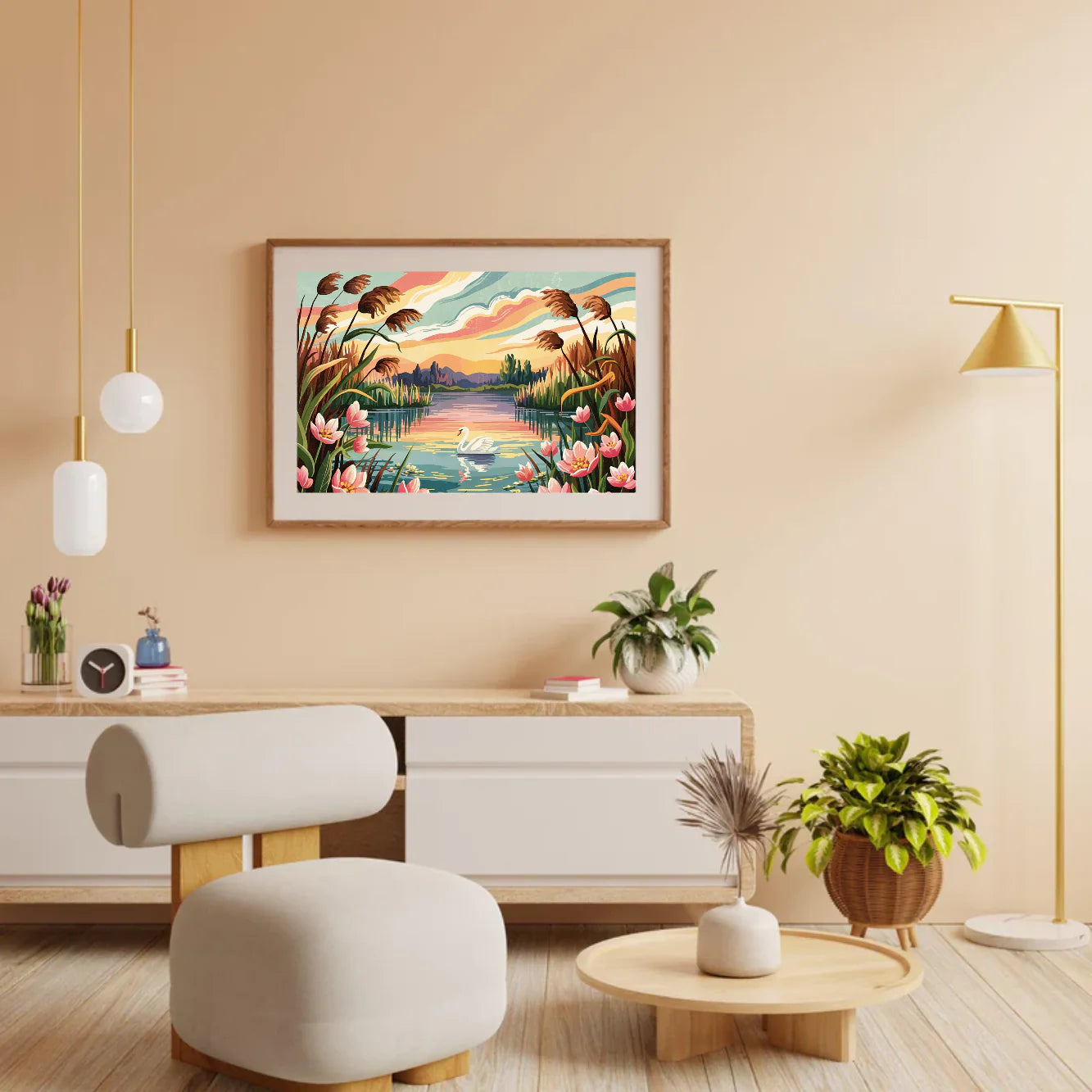 Diamond Painting - Paysage floral nocturne
