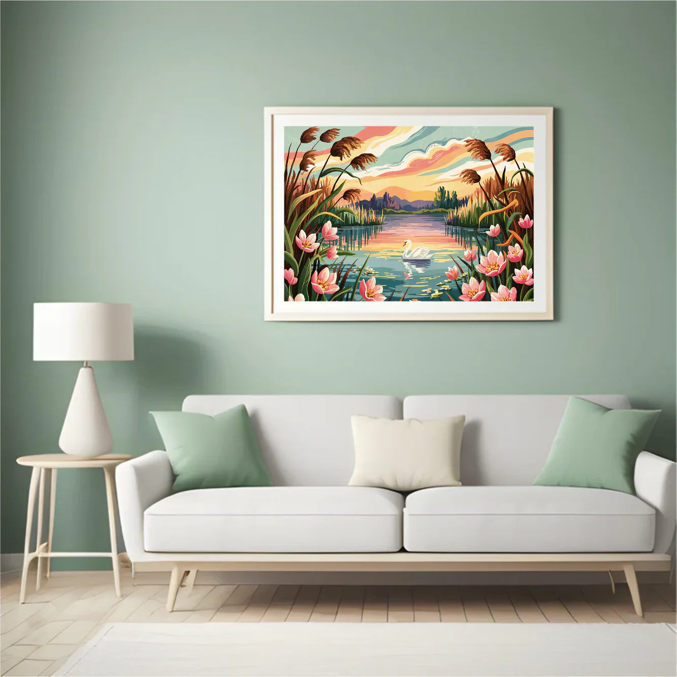 Diamond Painting - Paysage floral nocturne