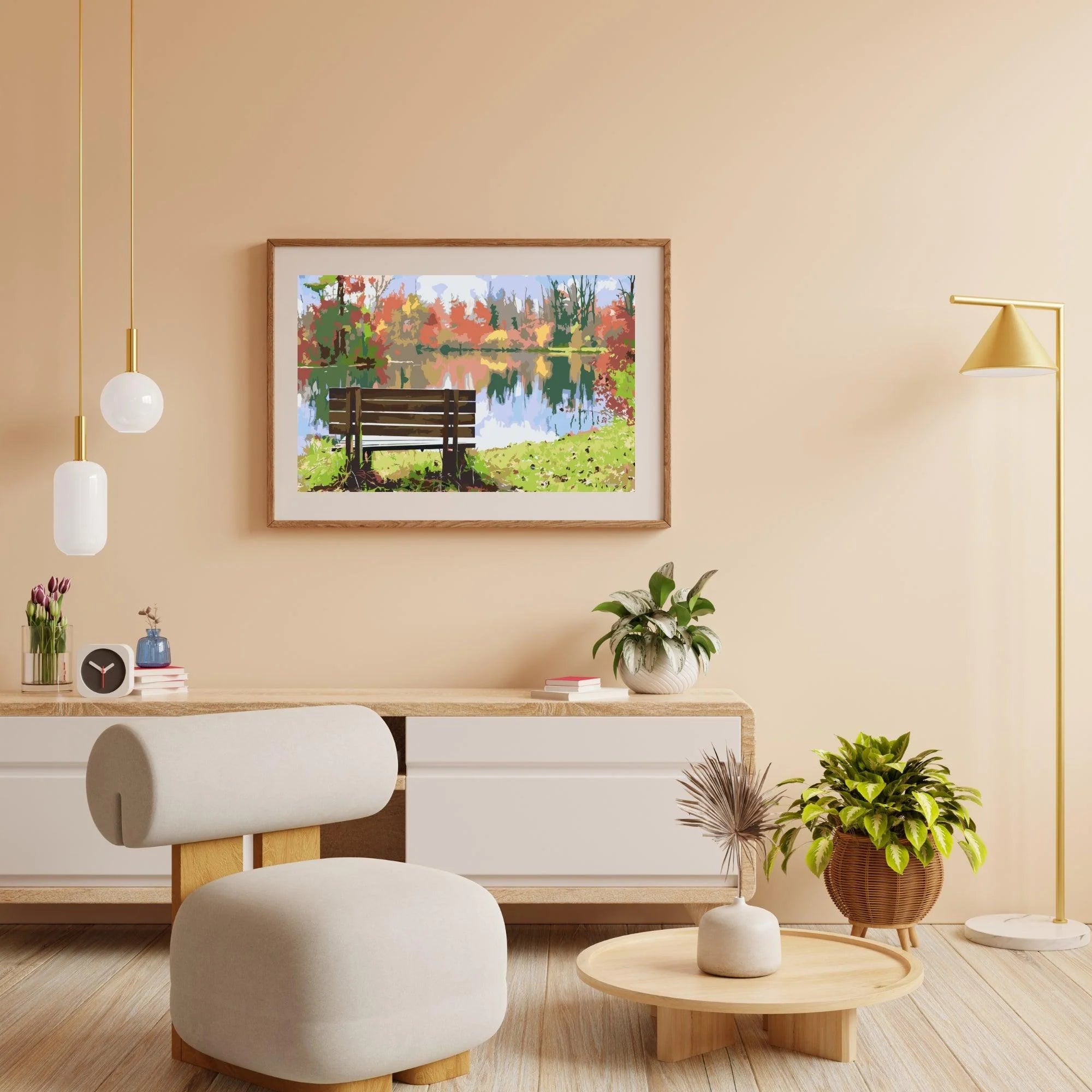 Diamond Painting - Banc près de l'étang - SEOS Shop ®