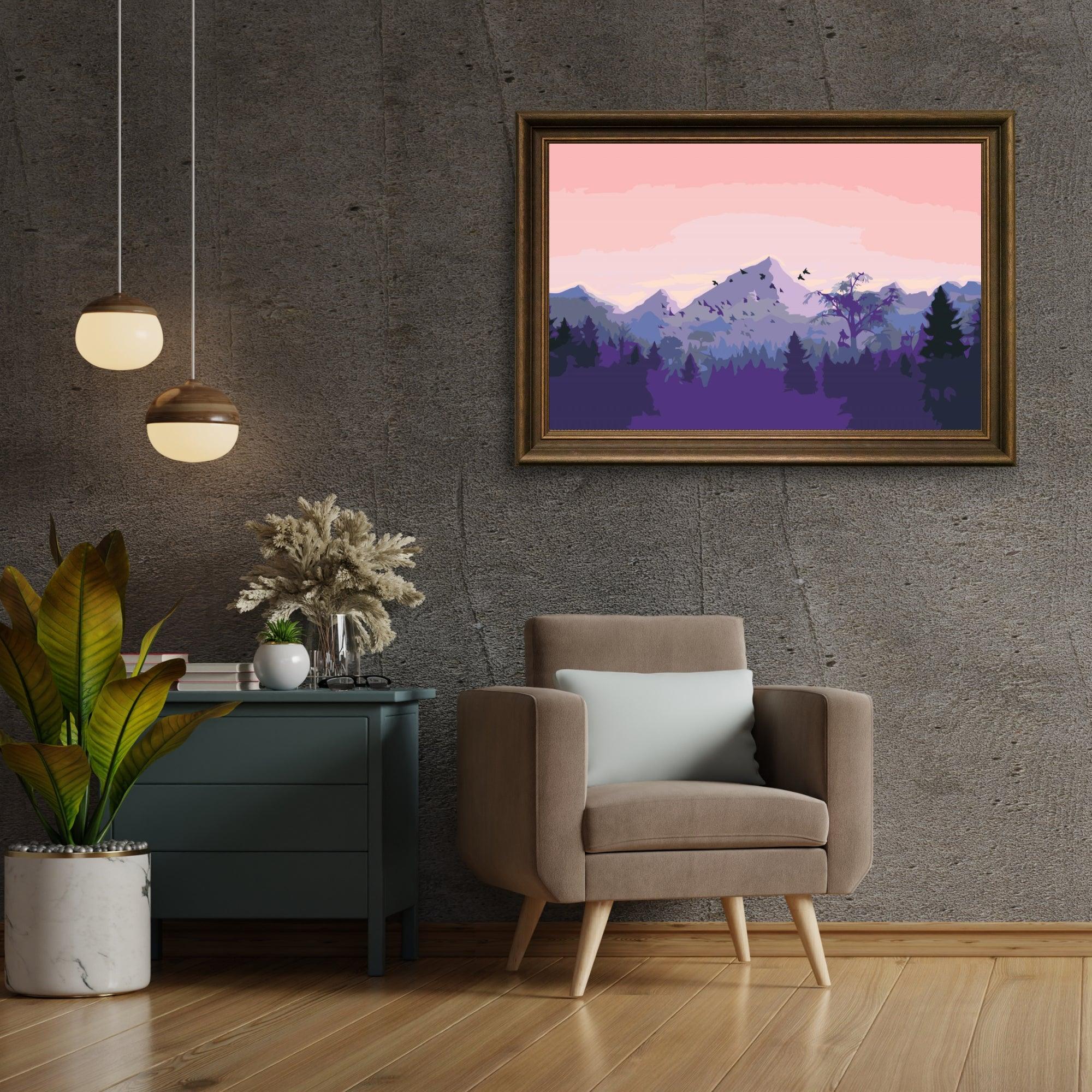 Diamond Painting - Bergen au coucher du soleil - SEOS Shop ®