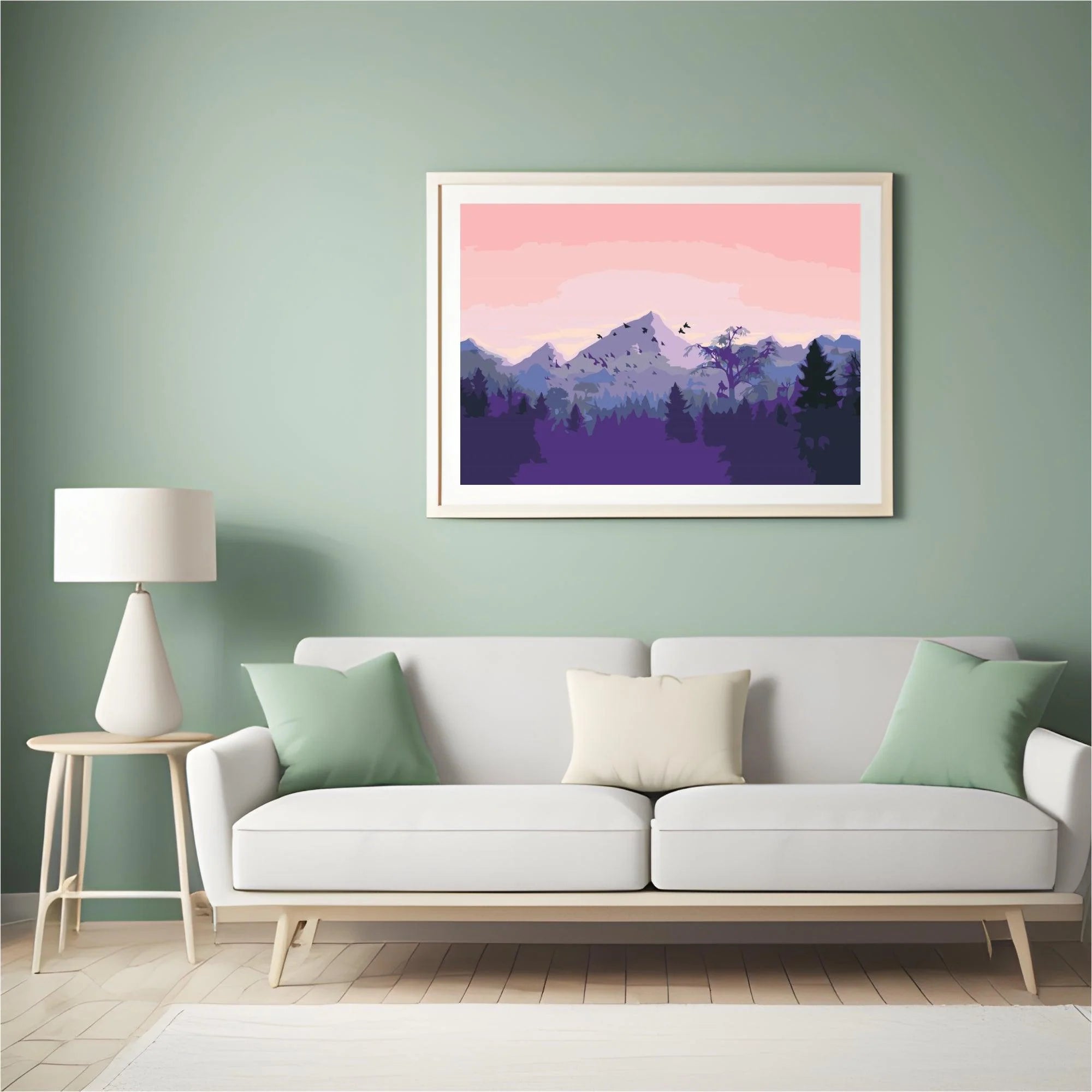 Diamond Painting - Bergen au coucher du soleil - SEOS Shop ®