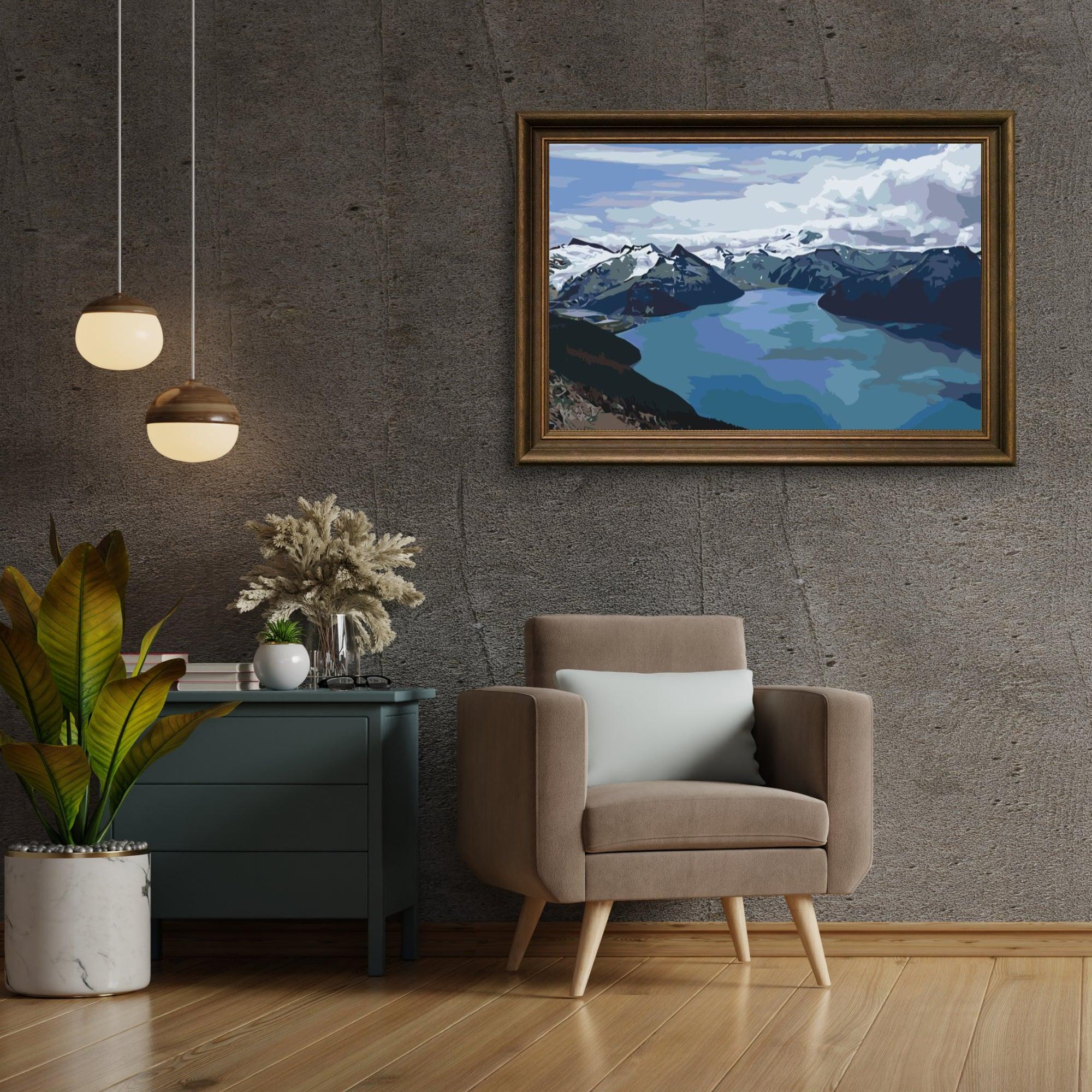 Diamond Painting - Montagnes enneigées au bord du lac - SEOS Shop ®