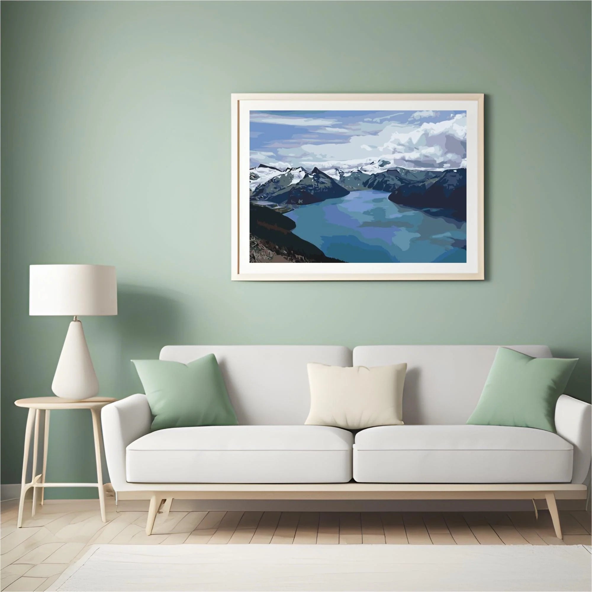Diamond Painting - Montagnes enneigées au bord du lac - SEOS Shop ®