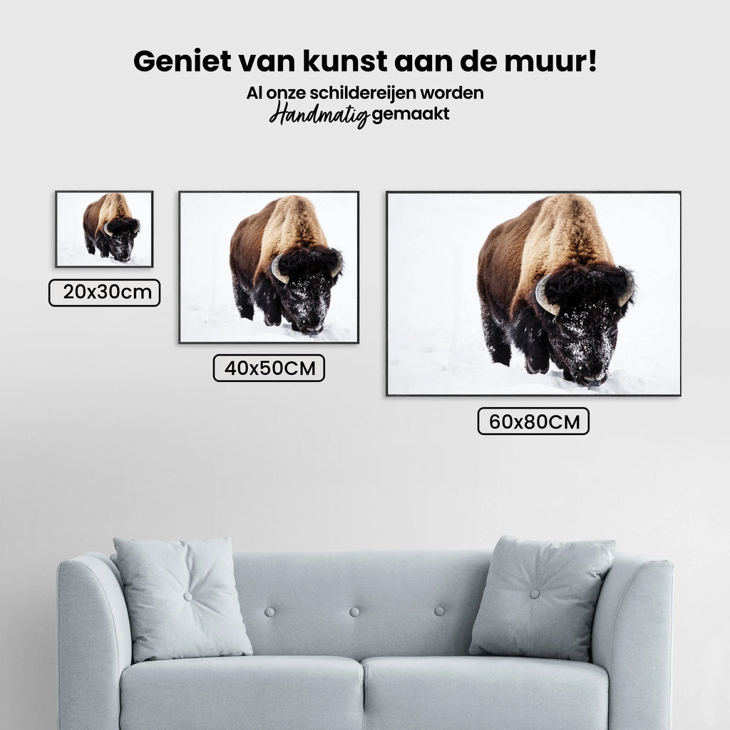 Diamond Painting - Bison dans la neige