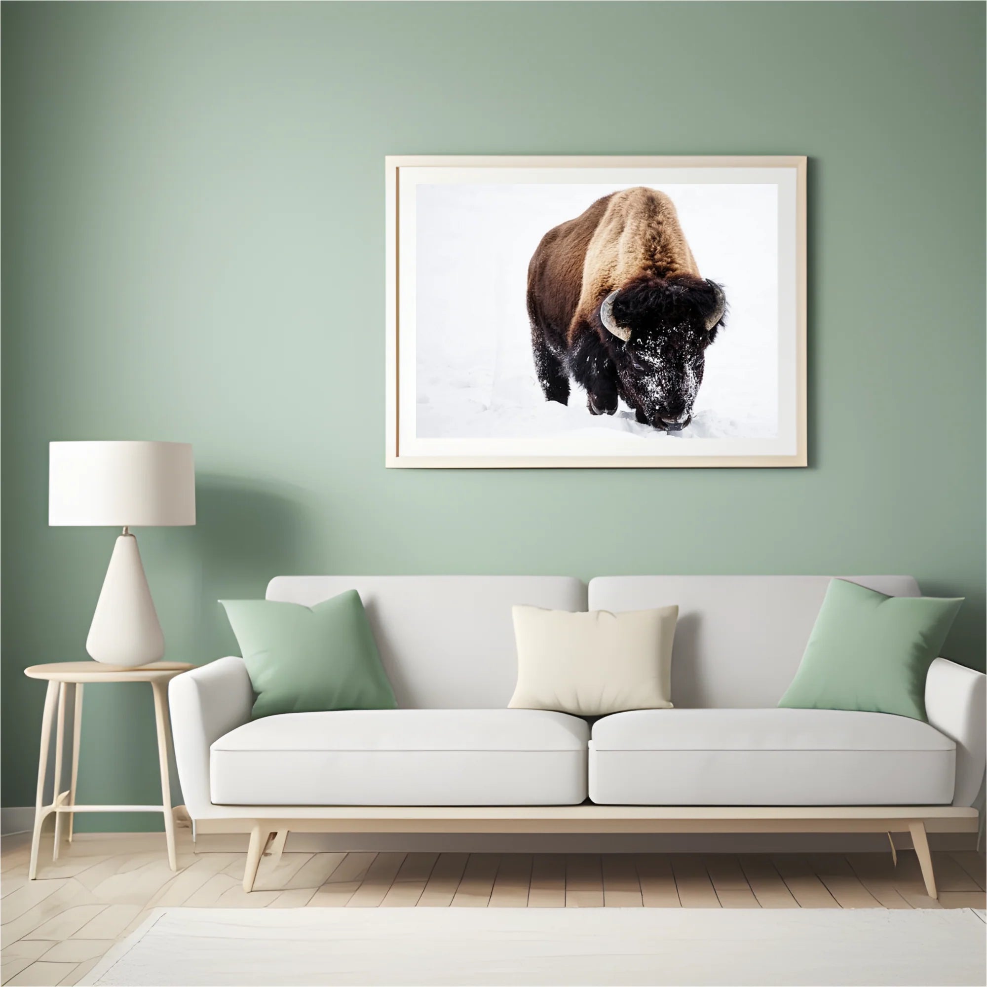 Diamond Painting - Bison dans la neige