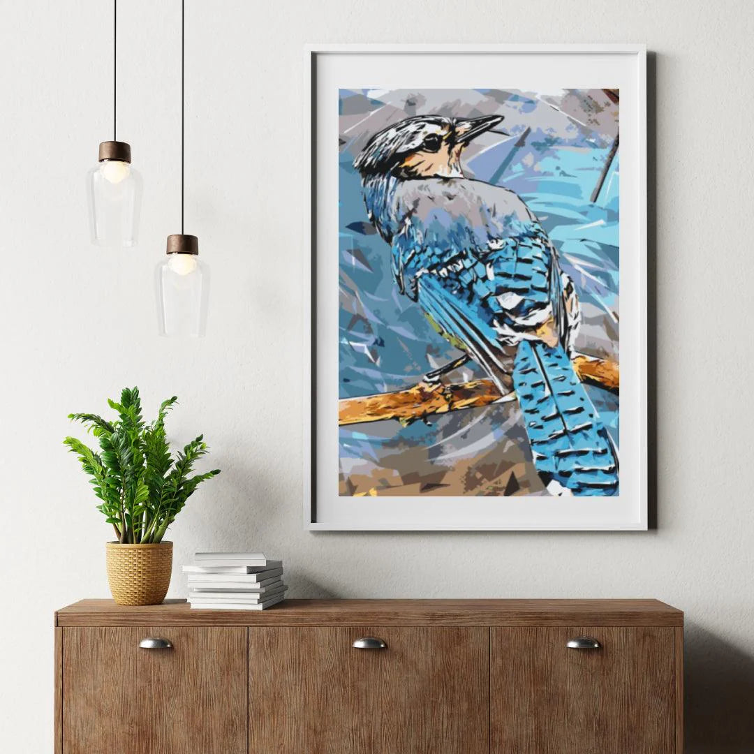 Diamond Painting - Oiseau geai bleu - SEOS®