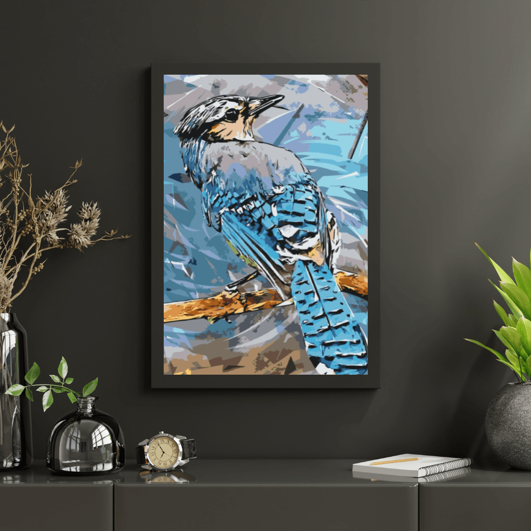 Diamond Painting - Oiseau geai bleu - SEOS®