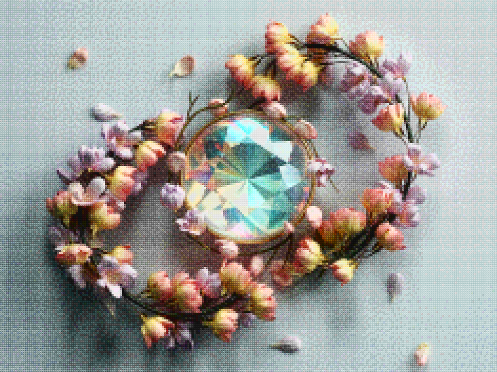 Diamond Painting - Pétales de fleurs en silence