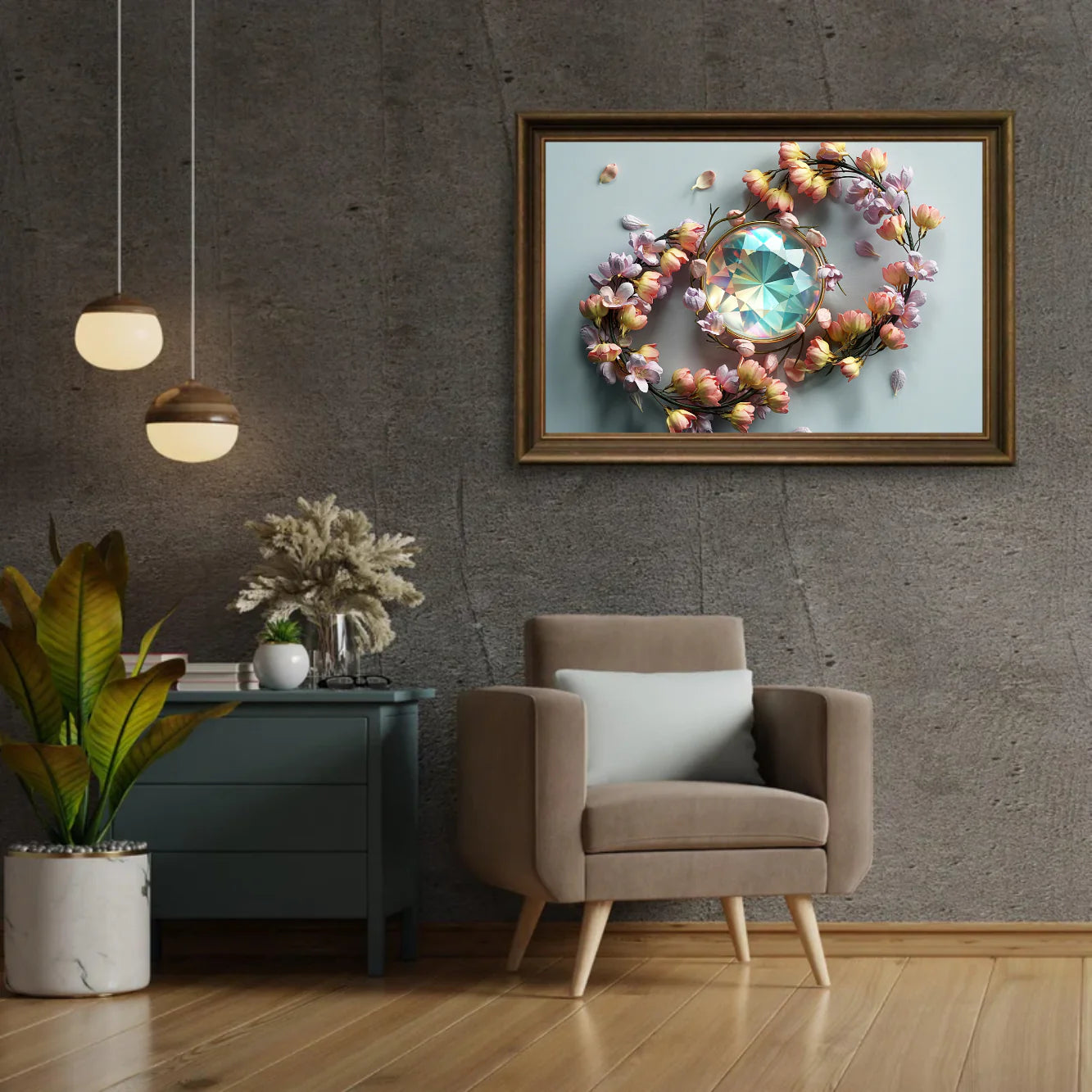 Diamond Painting - Pétales de fleurs en silence