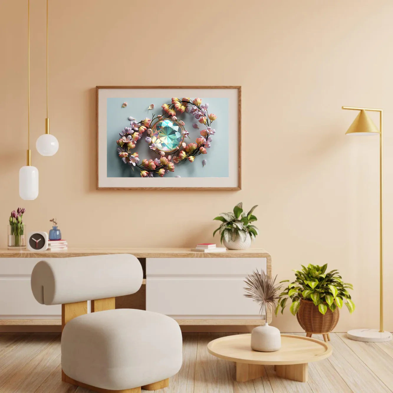 Diamond Painting - Pétales de fleurs en silence