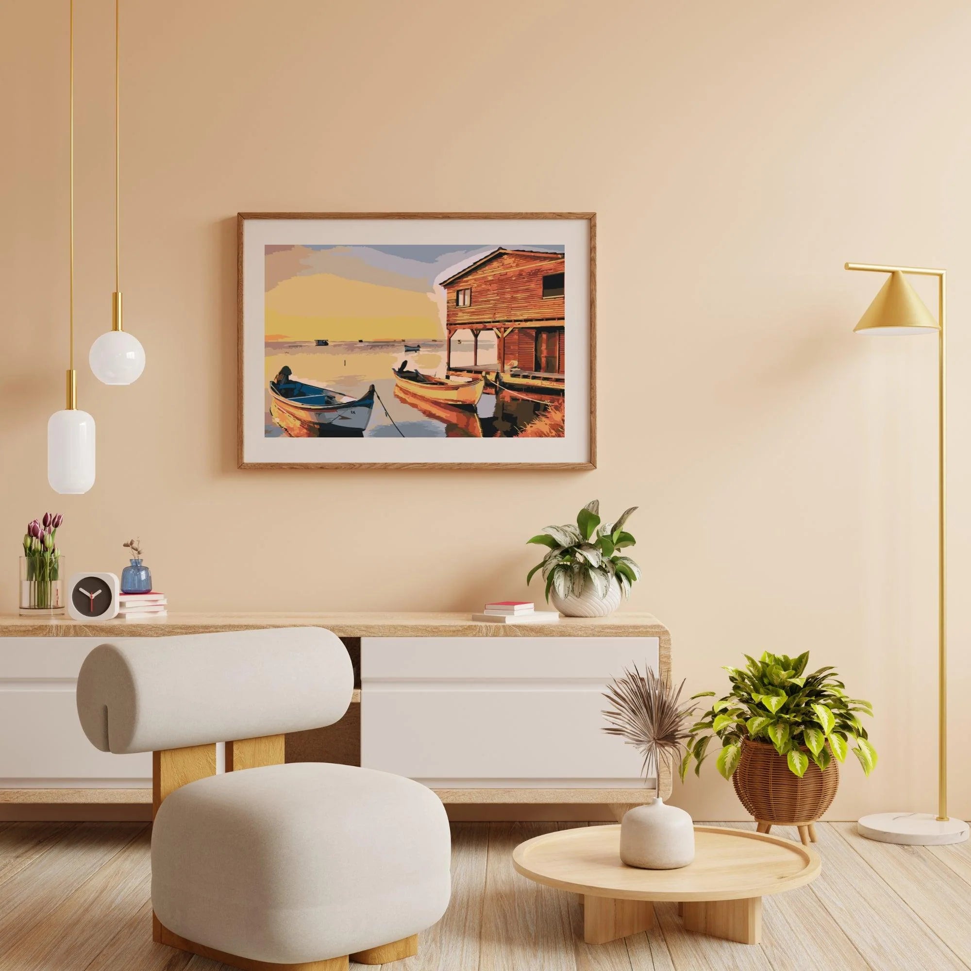 Diamond Painting - Bateaux et cabanes en bois - SEOS Shop ®