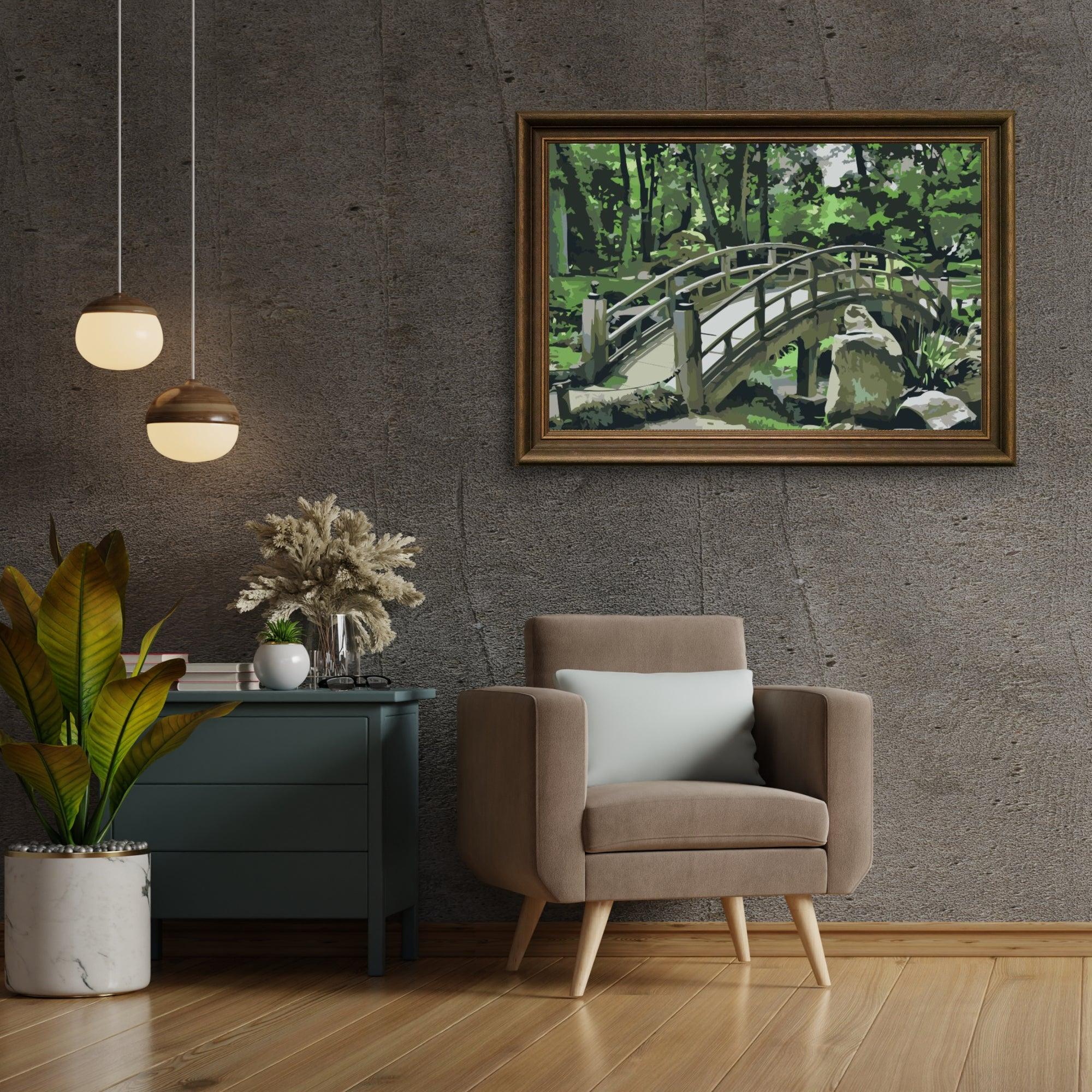 Diamond Painting - Pont dans le jardin - SEOS Shop ®