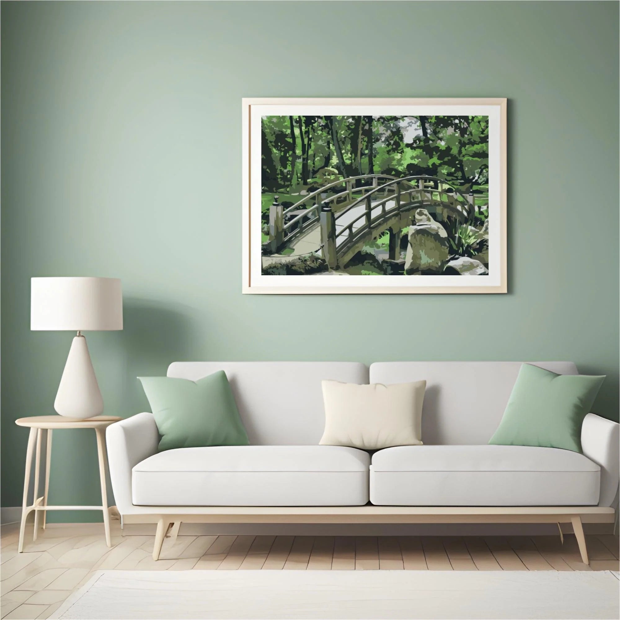 Diamond Painting - Pont dans le jardin - SEOS Shop ®