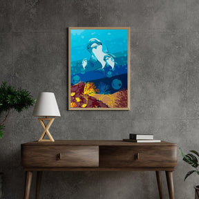 Diamond Painting - Famille de dauphins