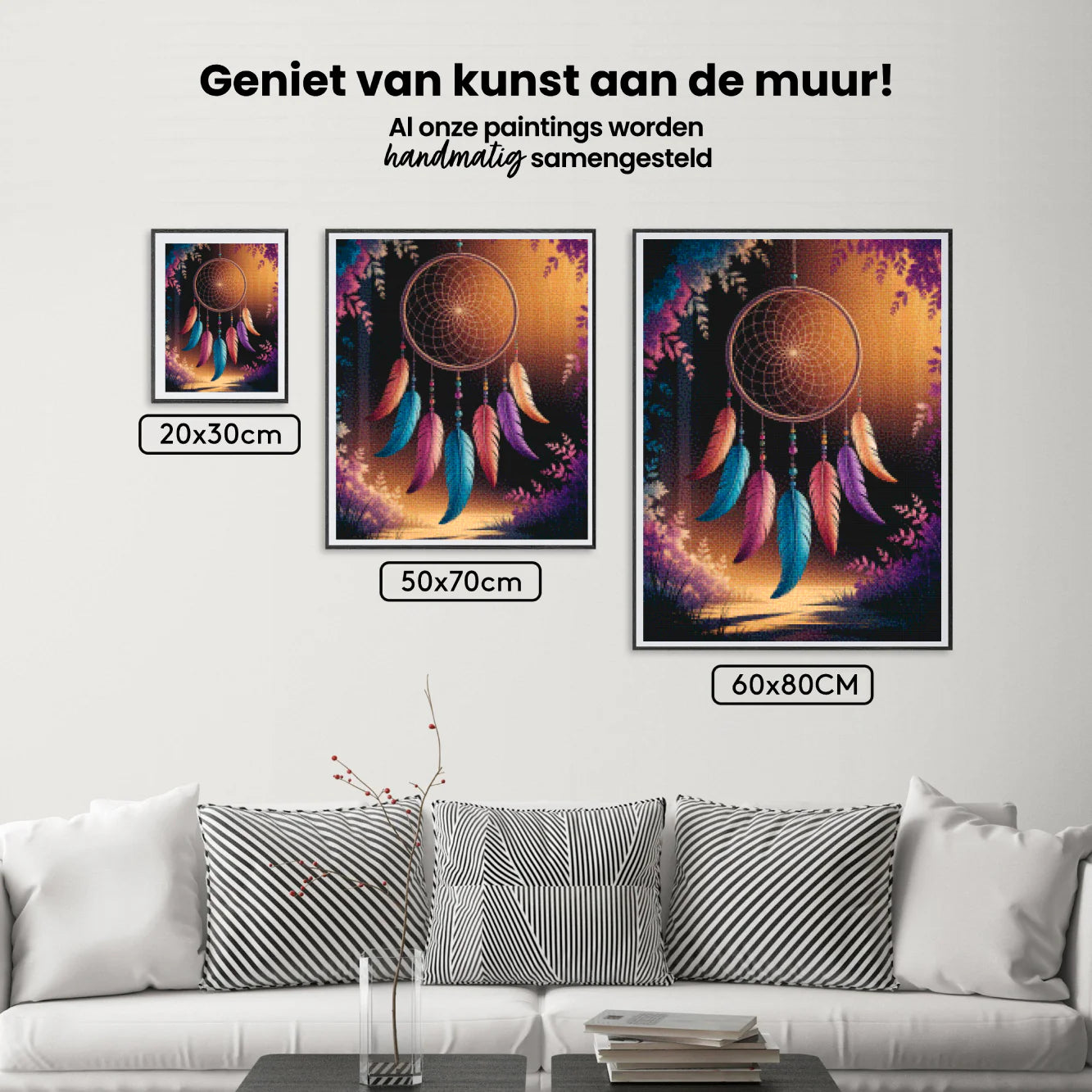 Diamond Painting - Attrape-rêves avec plumes et perles