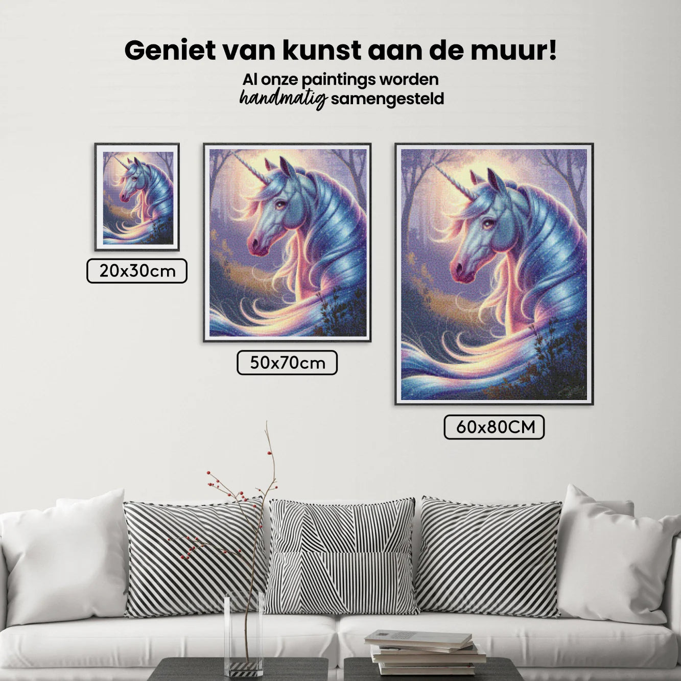 Diamond Painting - Tête de licorne rêveuse avec des crins fluides