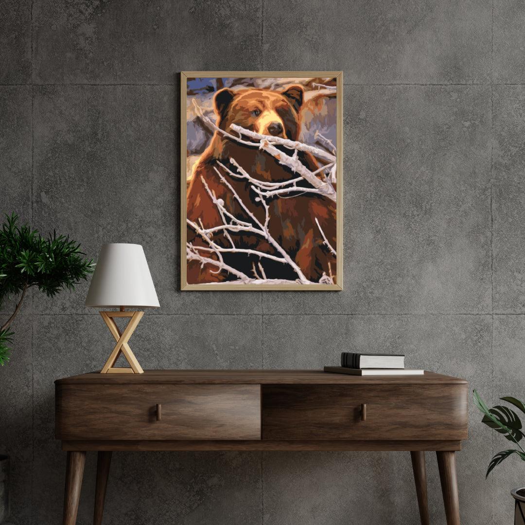 Diamond Painting - Un ours guetté pour une proie - SEOS®