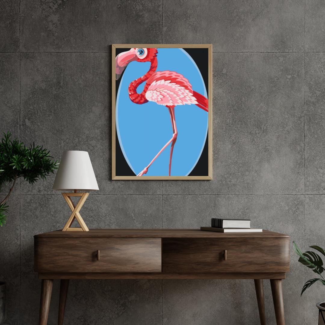 Diamond Painting - Un flamant rose avec ses affaires - SEOS®