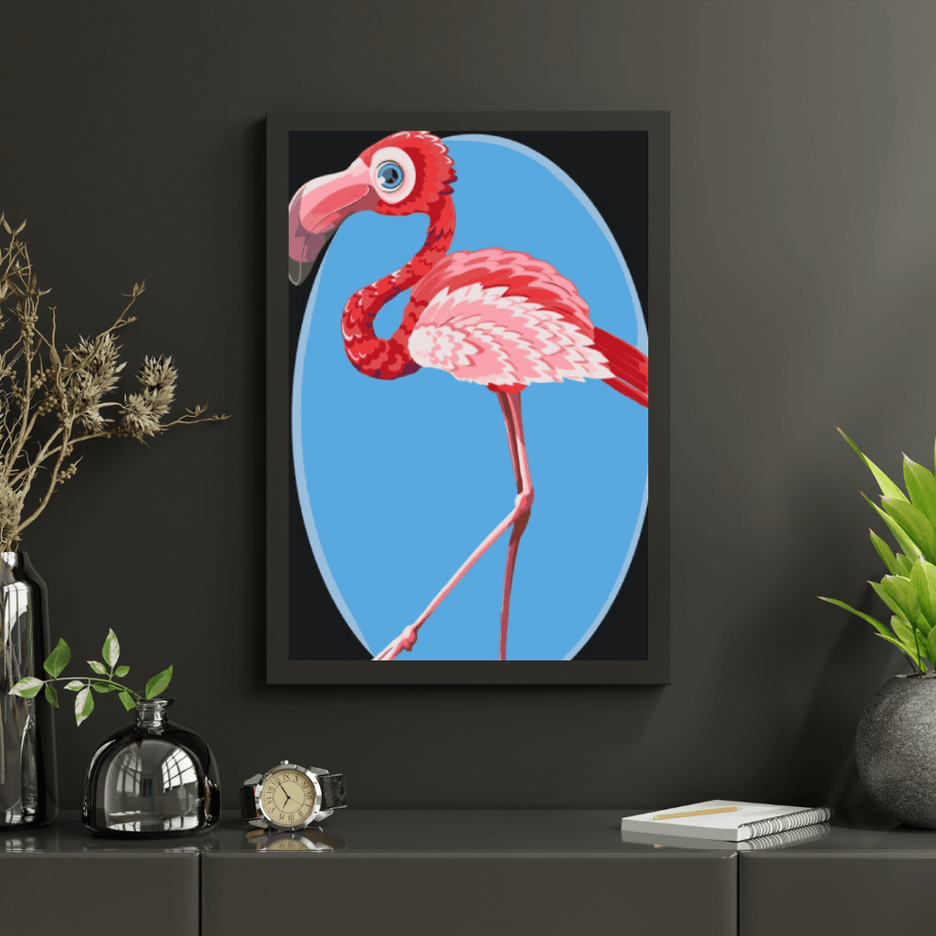 Diamond Painting - Un flamant rose avec ses affaires - SEOS®