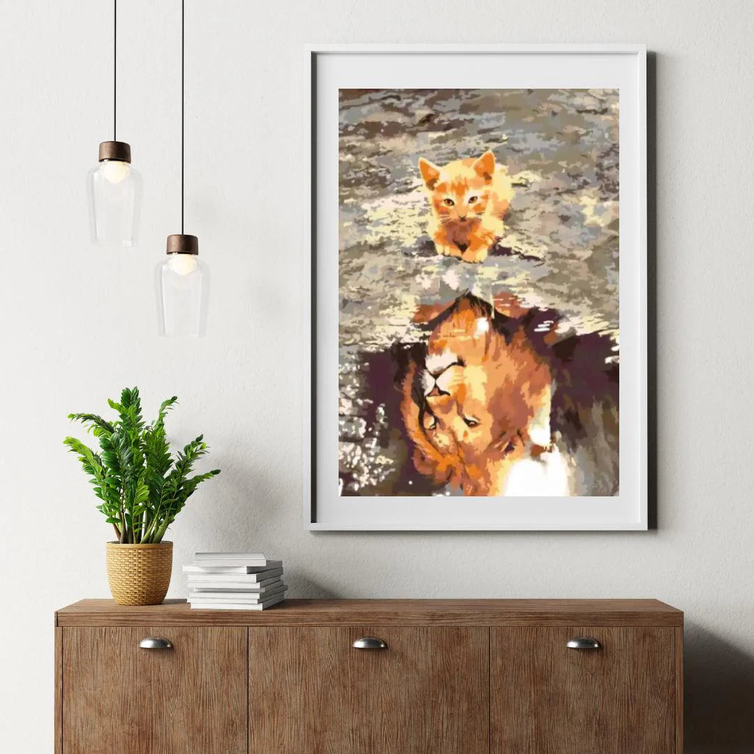 Diamond Painting - Un chaton ou un lion - SEOS®