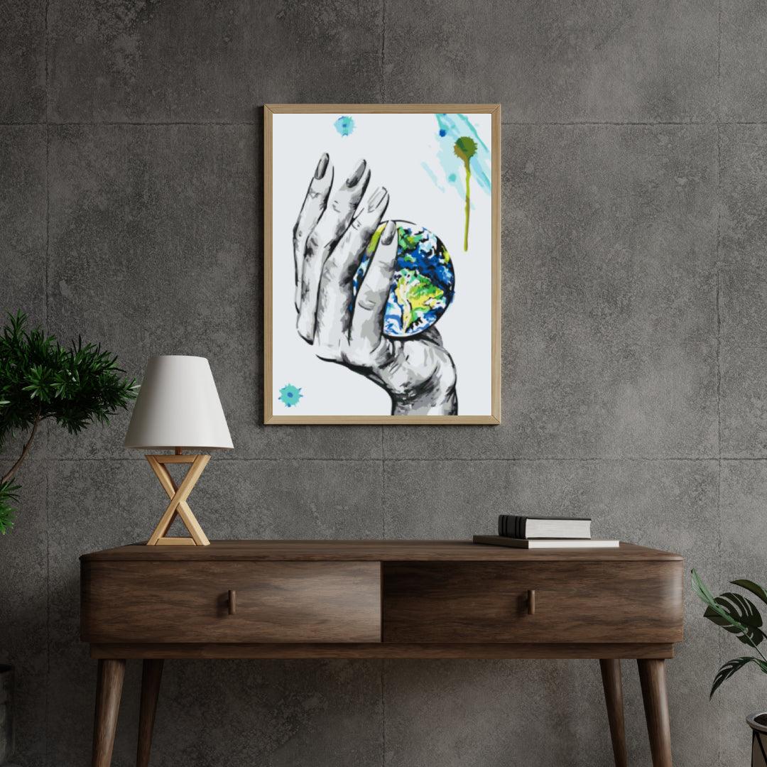 Diamond Painting - Une planète dans la main d'une femme - SEOS Shop ®