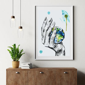 Diamond Painting - Une planète dans la main d'une femme - SEOS Shop ®
