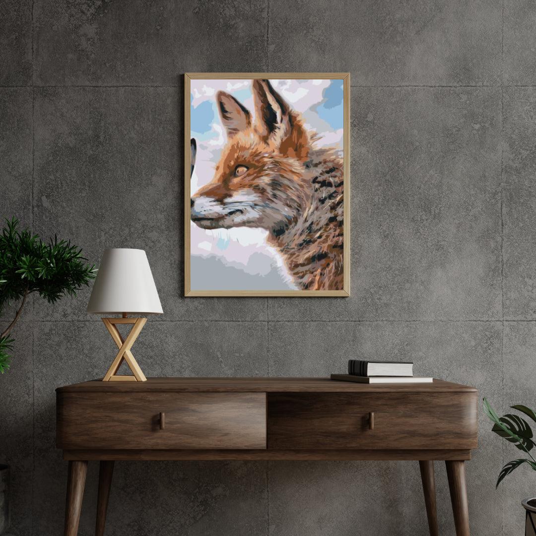 Diamond Painting - Un renard avec un papillon sur son museau - SEOS®