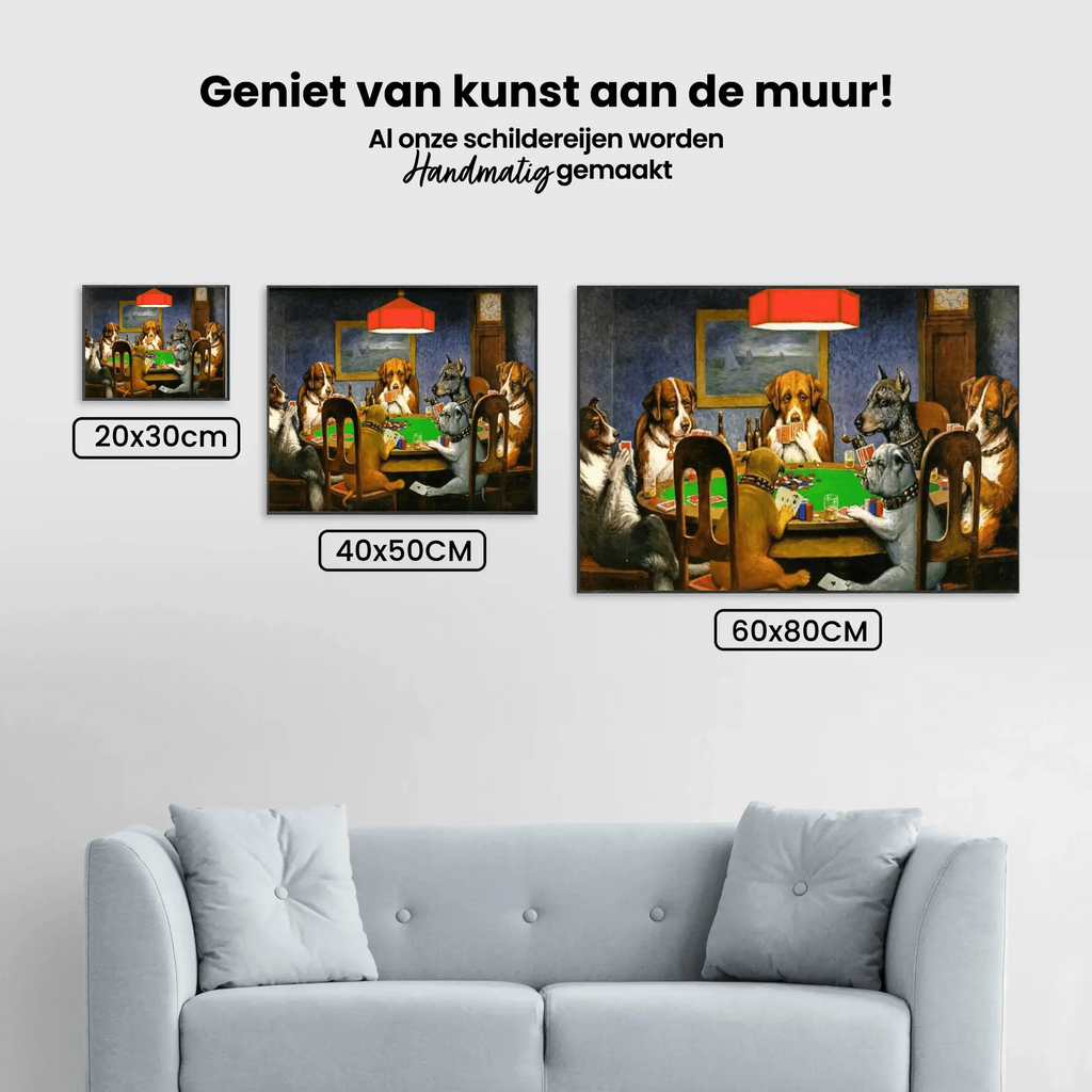 Diamond Painting - Un ami dans le besoin - Chiens jouant au poker