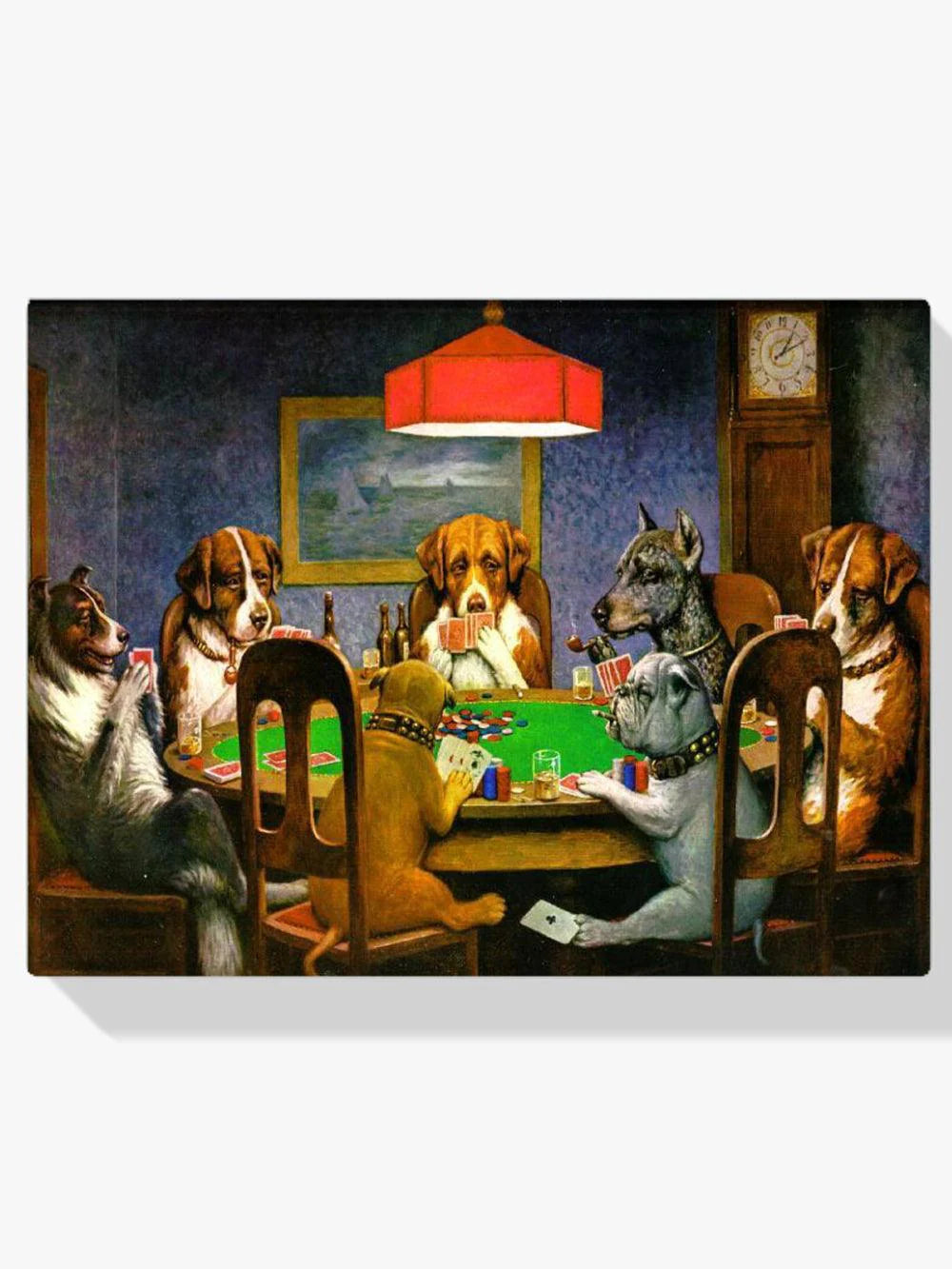 Diamond Painting - Un ami dans le besoin - Chiens jouant au poker