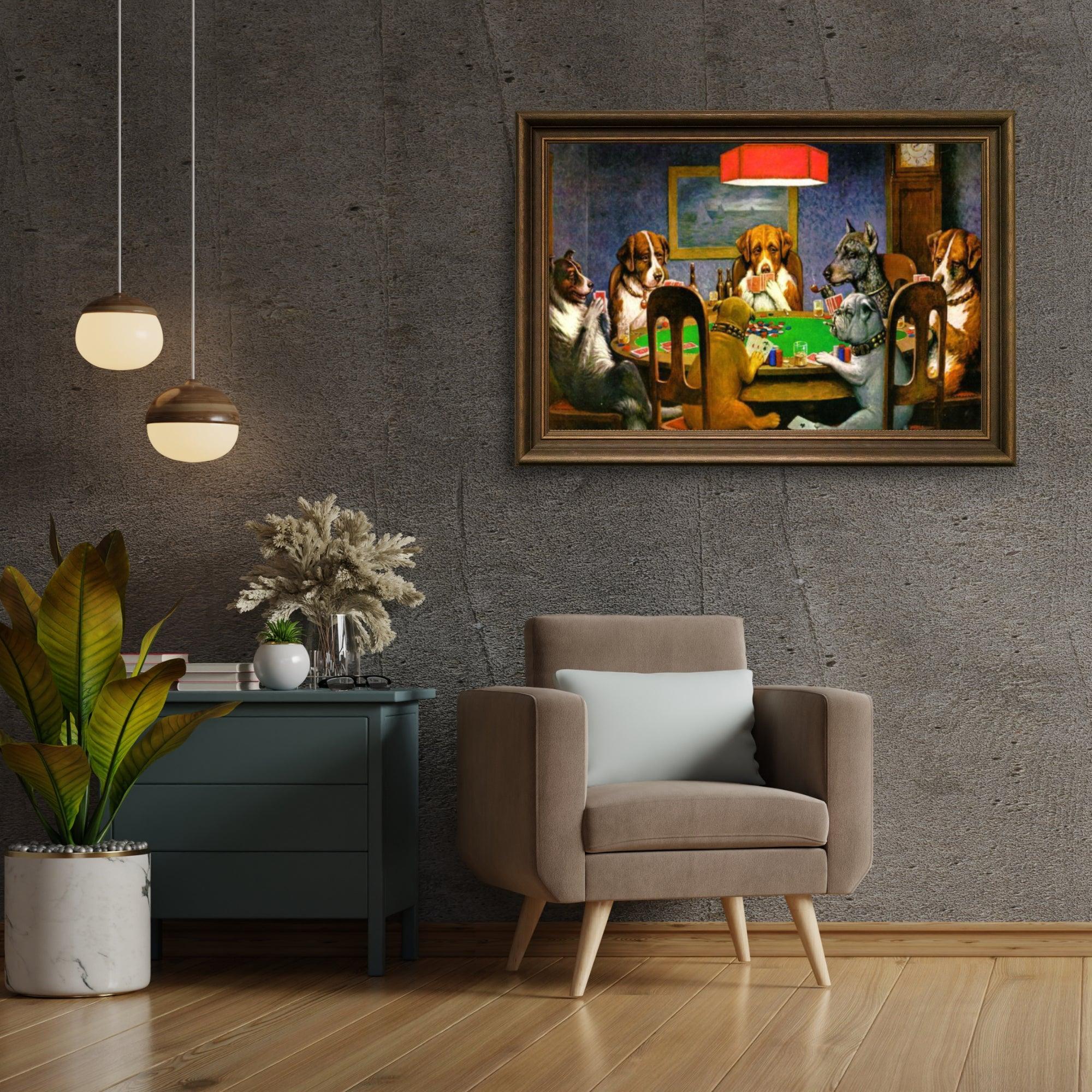 Diamond Painting - Un ami dans le besoin - Chiens jouant au poker