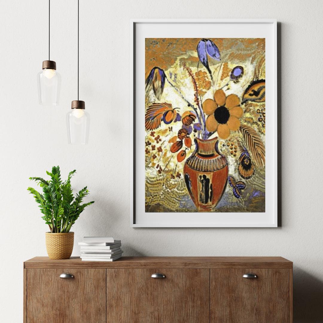 Diamond Painting - Vase étrusque avec des fleurs - SEOS Shop ®