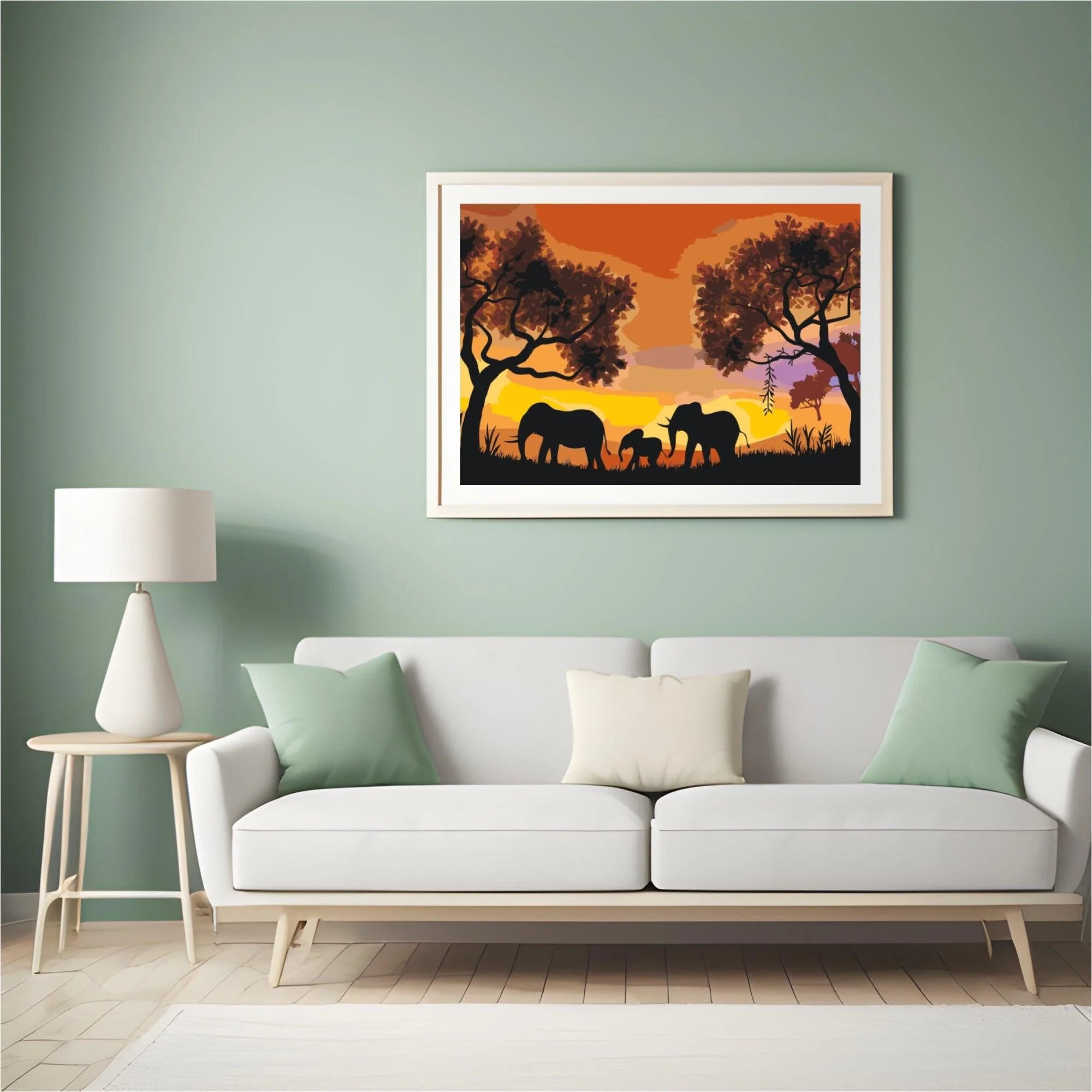 Diamond Painting - Famille d'éléphants - SEOS®