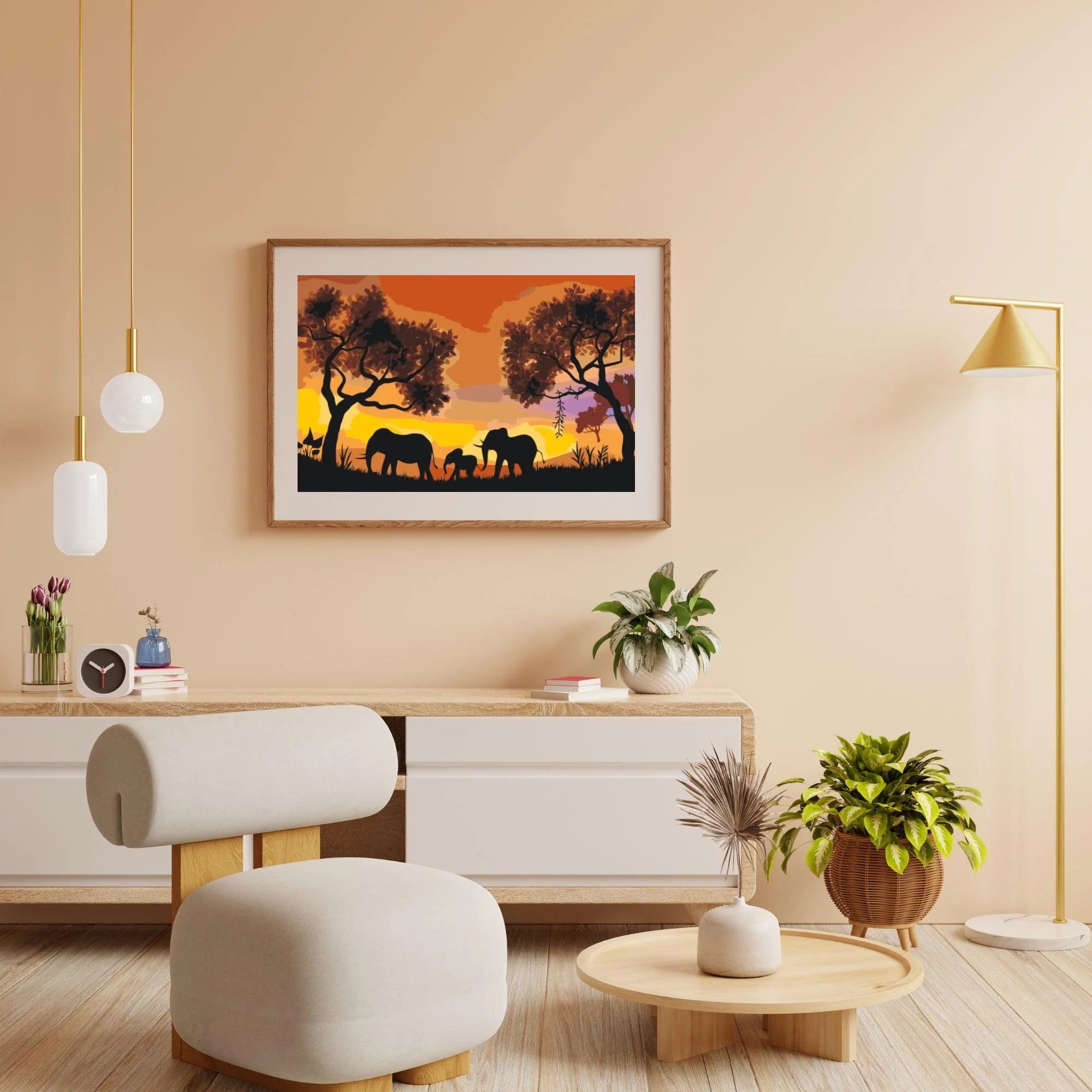 Diamond Painting - Famille d'éléphants - SEOS®