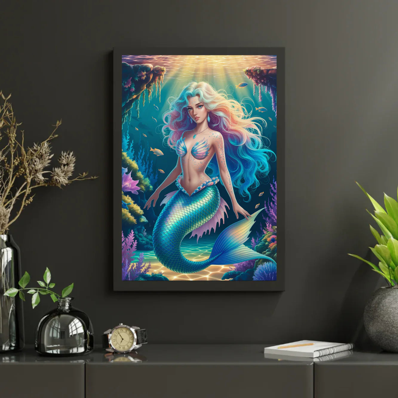 Diamond Painting - Sirène fantastique avec des écailles scintillantes