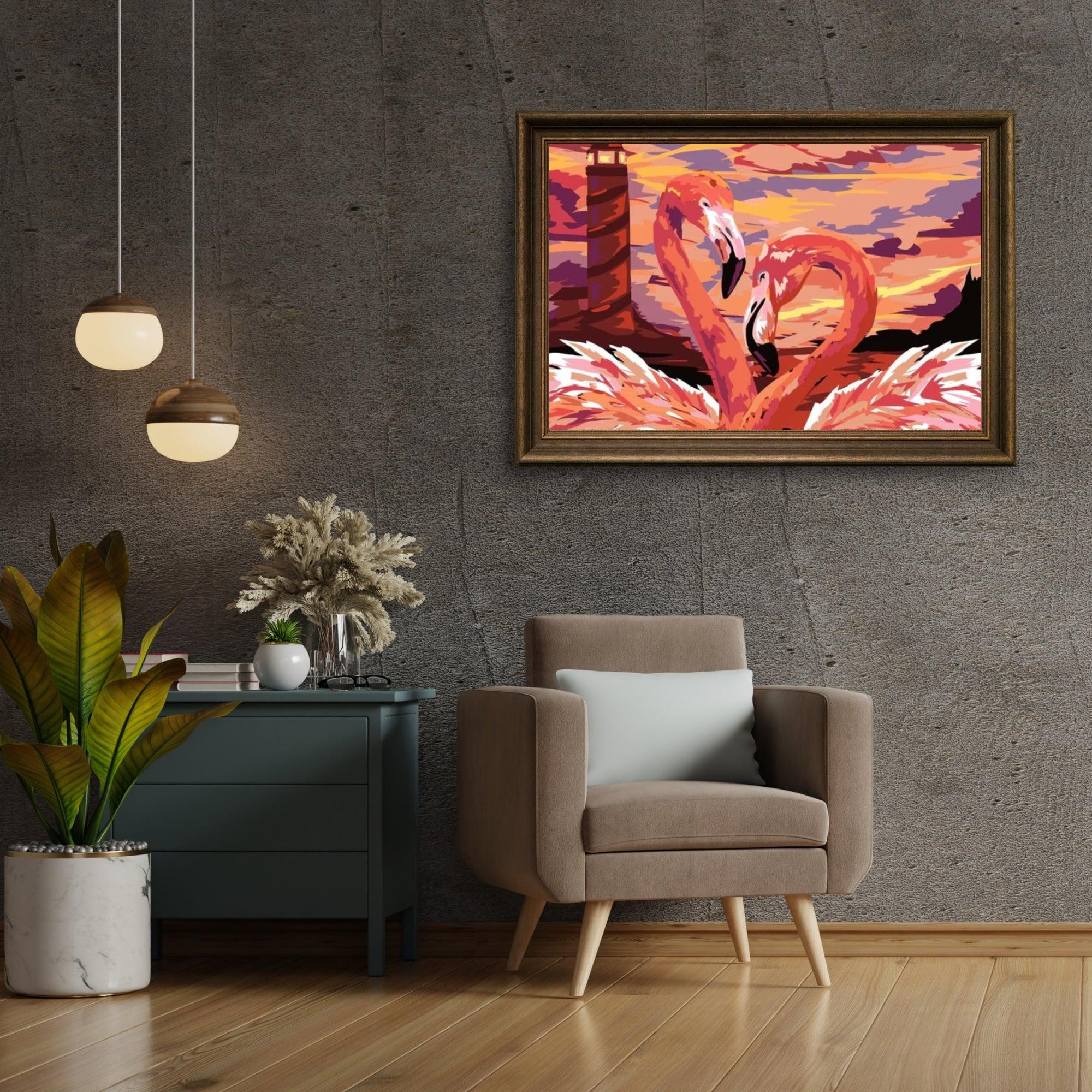 Diamond Painting - Flamant couple amoureux - SEOS®