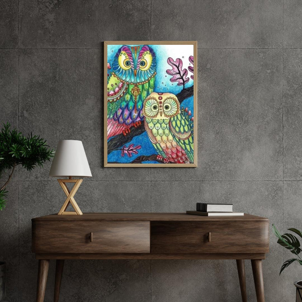 Diamond Painting - Hibou Coloré - SEOS®