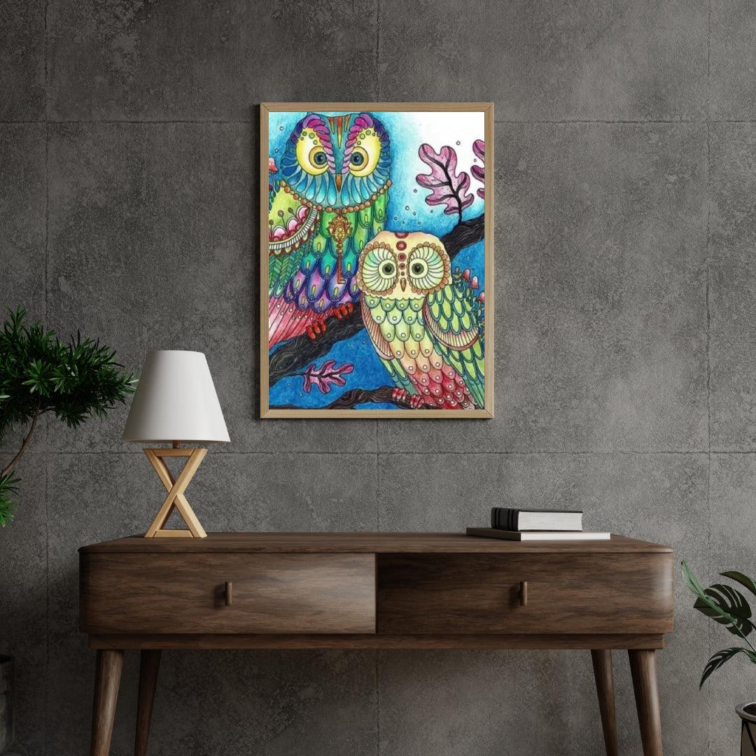 Diamond Painting - Hibou Coloré - SEOS®